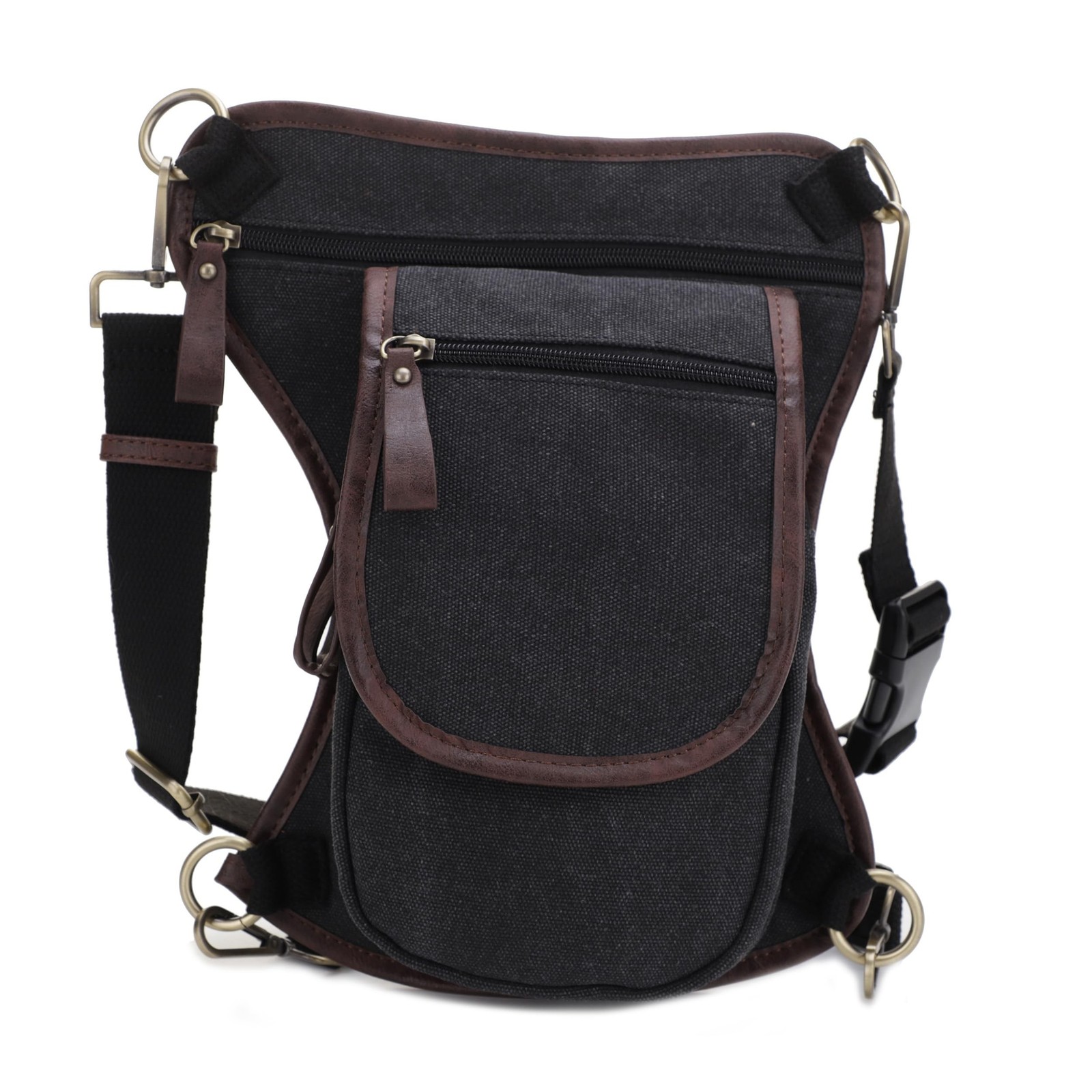 JESSIE & JAMES Unisex Concealed Carry Waist and Leg Bag for Men & Women Black
