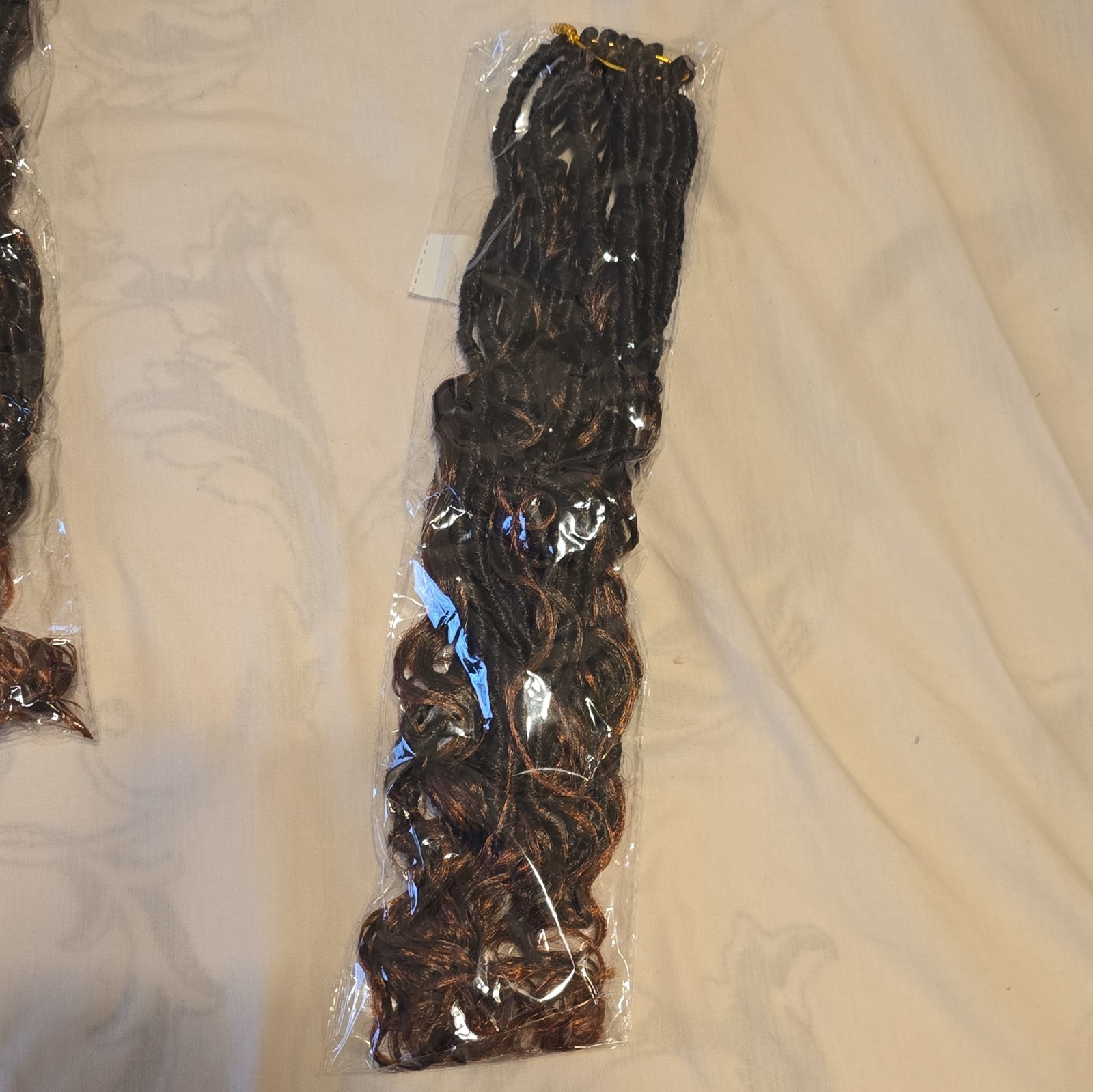 I-Tip Curly Synthetic Hair Extensions Dark Brown/Auburn 21-30 in Women