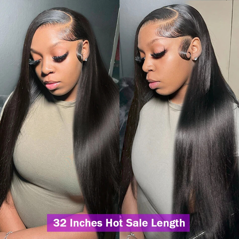 40 Inches 250 Density HD Lace Wig 13×6 Human Hair Wigs 13×4 Brazilian Women