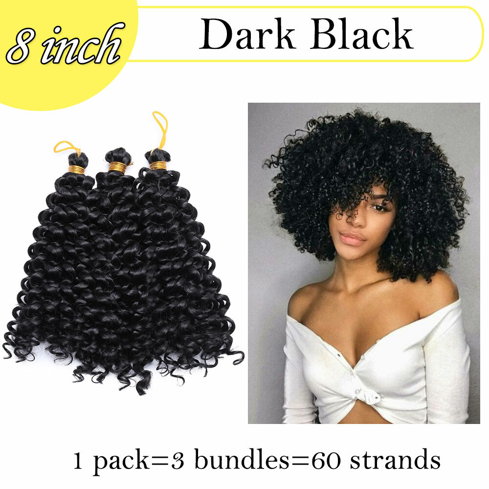 Afro Water Wave Braids Crochet Deep Curly Twist Hair Extensions Ombre Black Hair