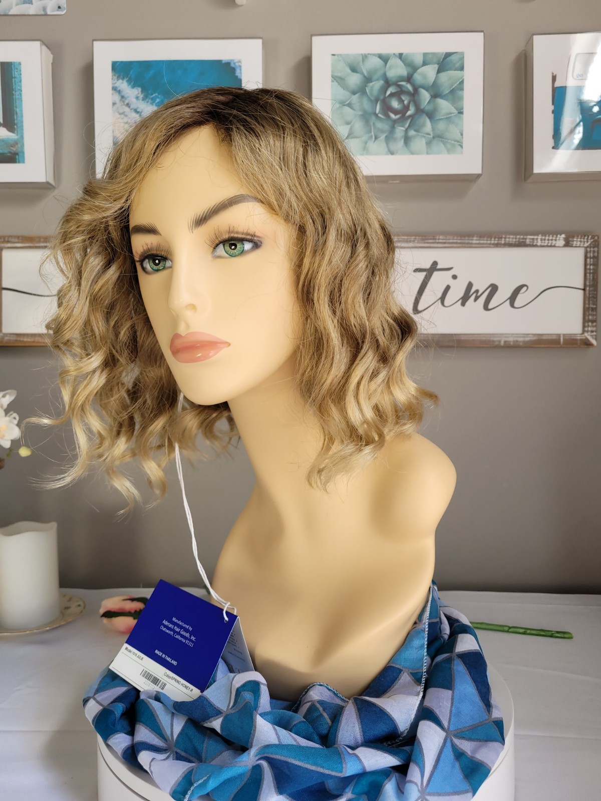 JULIE Alex Couture SPRING HONEY-R Lace Front Spiral Barrel Curls Soft Lob Wig