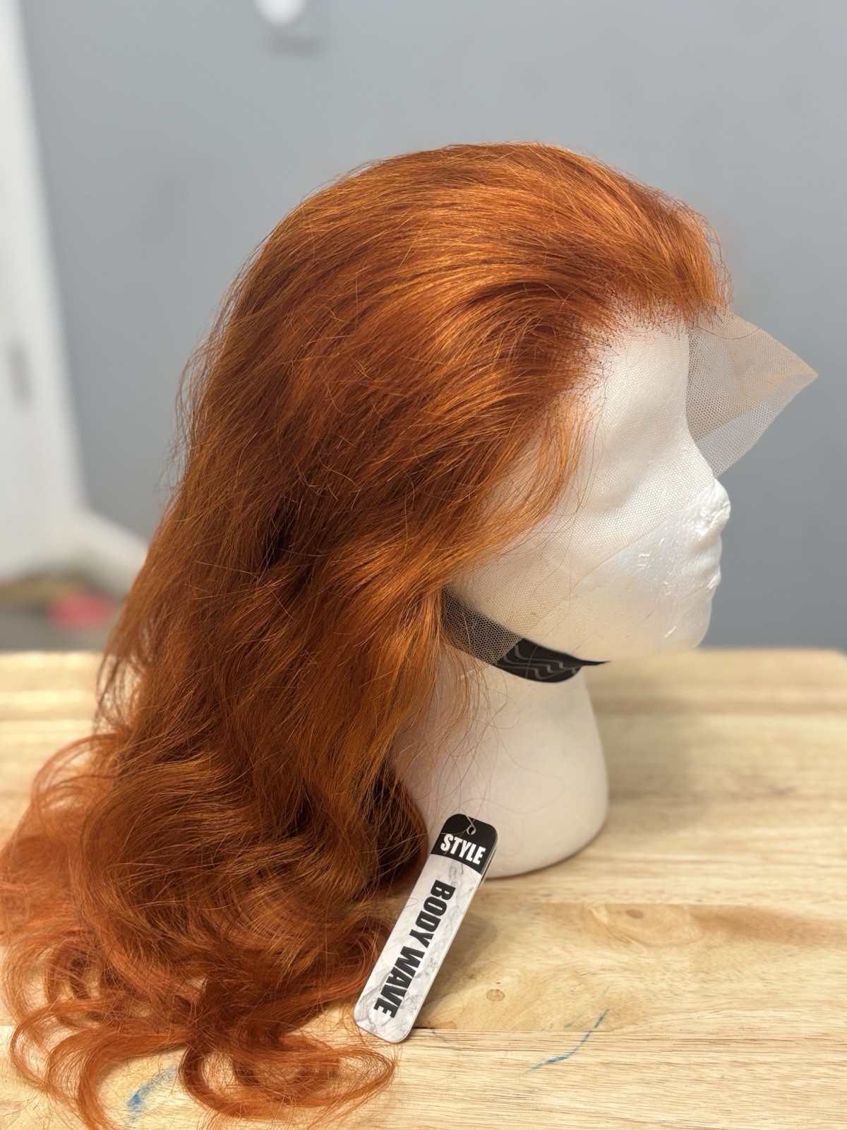 Human Hair Body Wave 18 Inch 180% Density Orange Color Straight, Body Wave