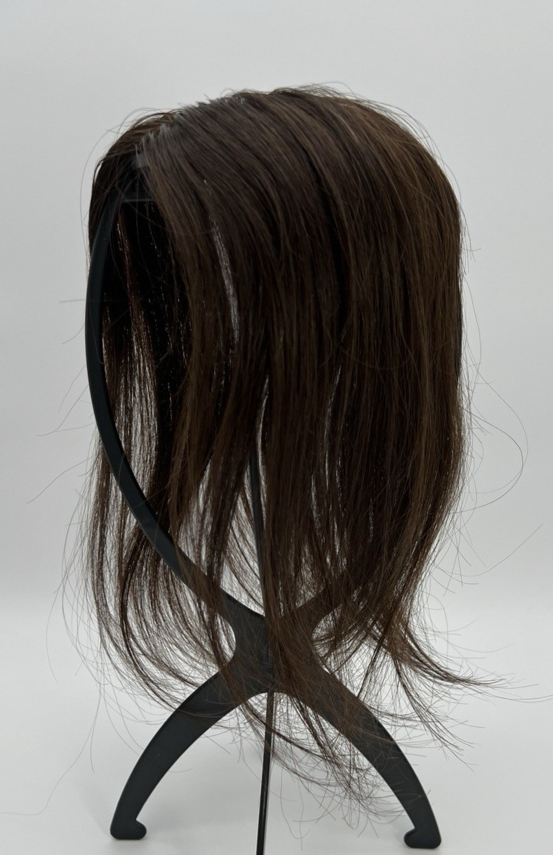 Medium Dark Brown Straight 10-12in Women Human REMY Hair Topper
