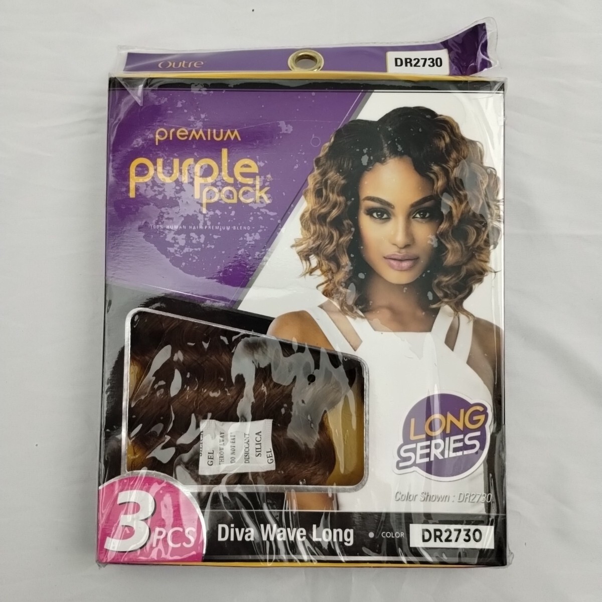Outre Purple Pack Long Series 3PCS Diva Wave Long DR2730 100% Human New