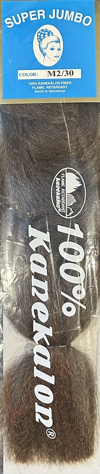 4 Pk. Super Jumbo 100% Kanekalon Fiber Hair Braid Color M2/30 Flame Retardant