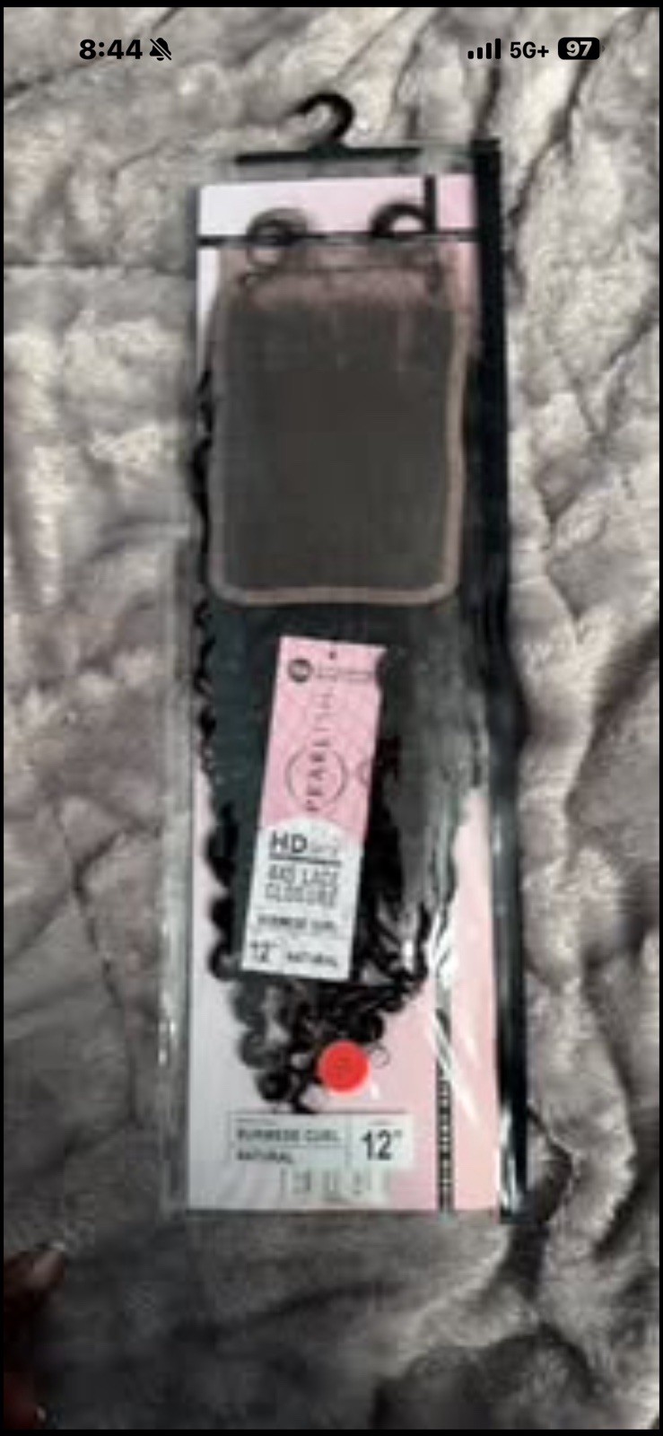 PEARLISH HD lace 4X5 Lace Closure Burmese Curl 12″ Natural