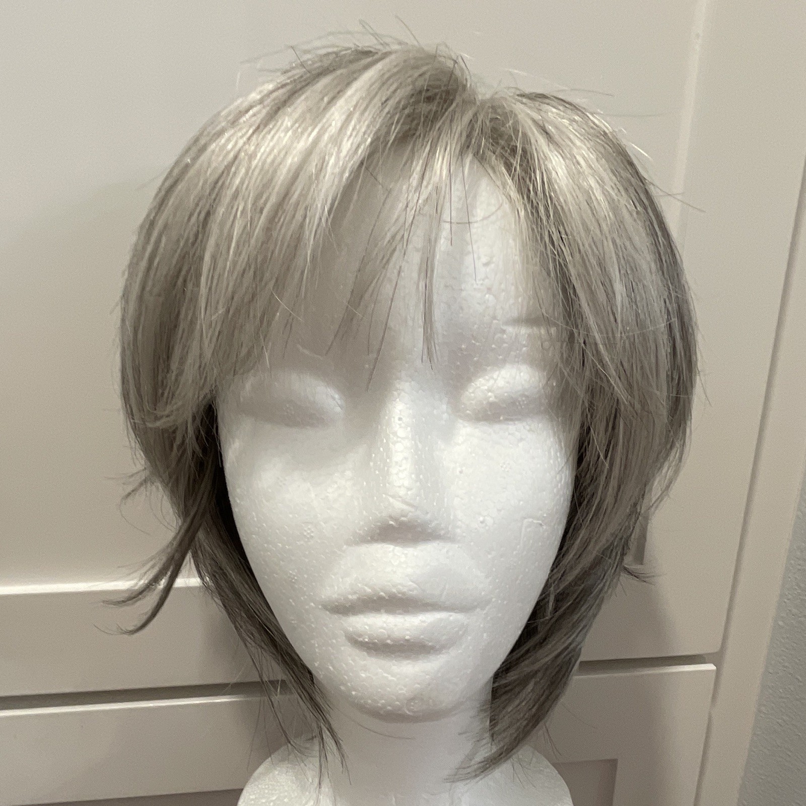 Noriko Collection Reese 1660 Synthetic Short Layered Wig Classic Cap Gray