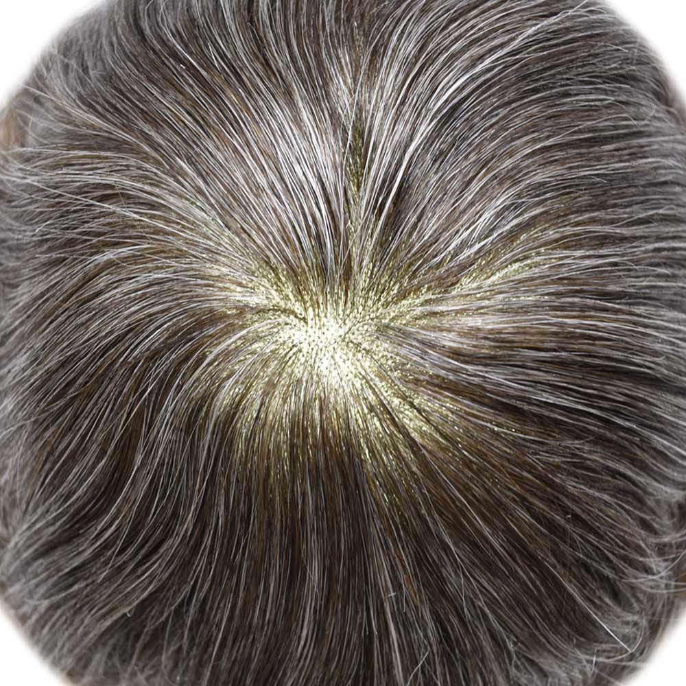 Mens Toupee Hairpiece Fine Mono Hair System Replacements Poly Skin Pu Mens Wigs