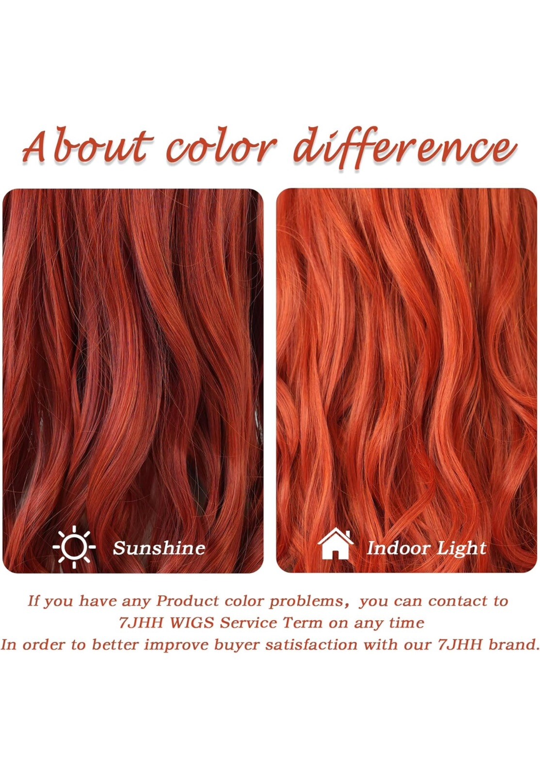 7JHH WIGS Long Wavy Costume Wigs Cosplay Ariel Mermaid 28in, Ginger Orange