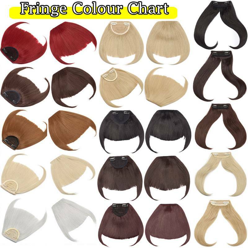 Real Thick Bangs Clip in Front Fringe AS Human Hair Extensions Fake Topper Bangs