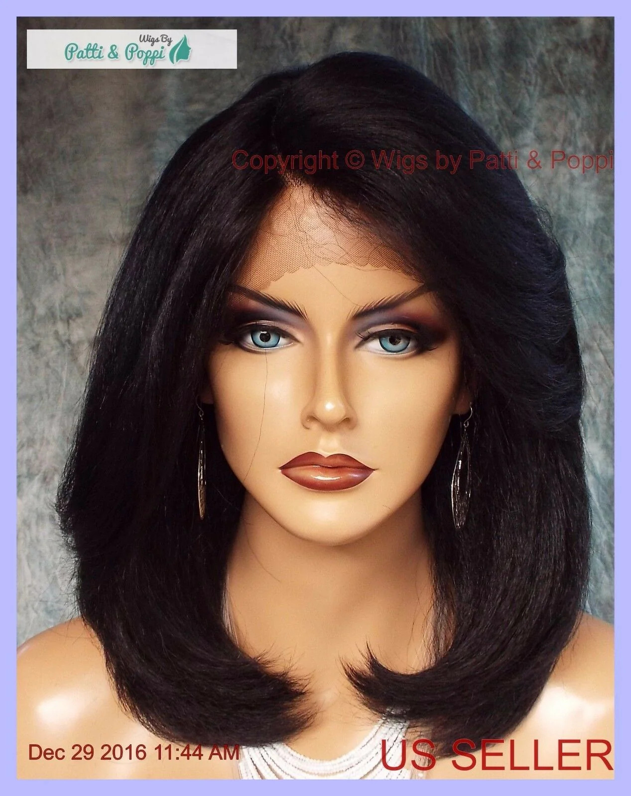 LACE FRONT LACE C PART YAKI LAYERED COLOR 1B GORGEOUS SEXY US SELL 1132