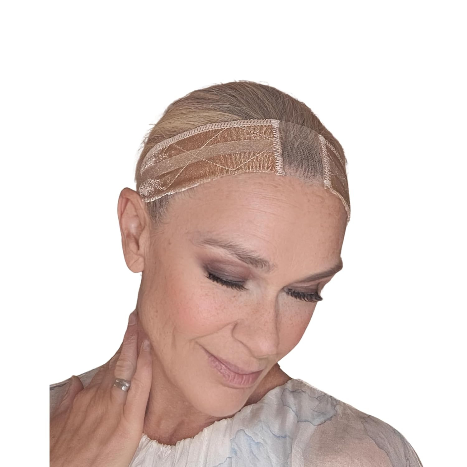 Velvet Grip Wig Band | Silicone and Lace | Adjustable for Lace Front Wigs (Beige