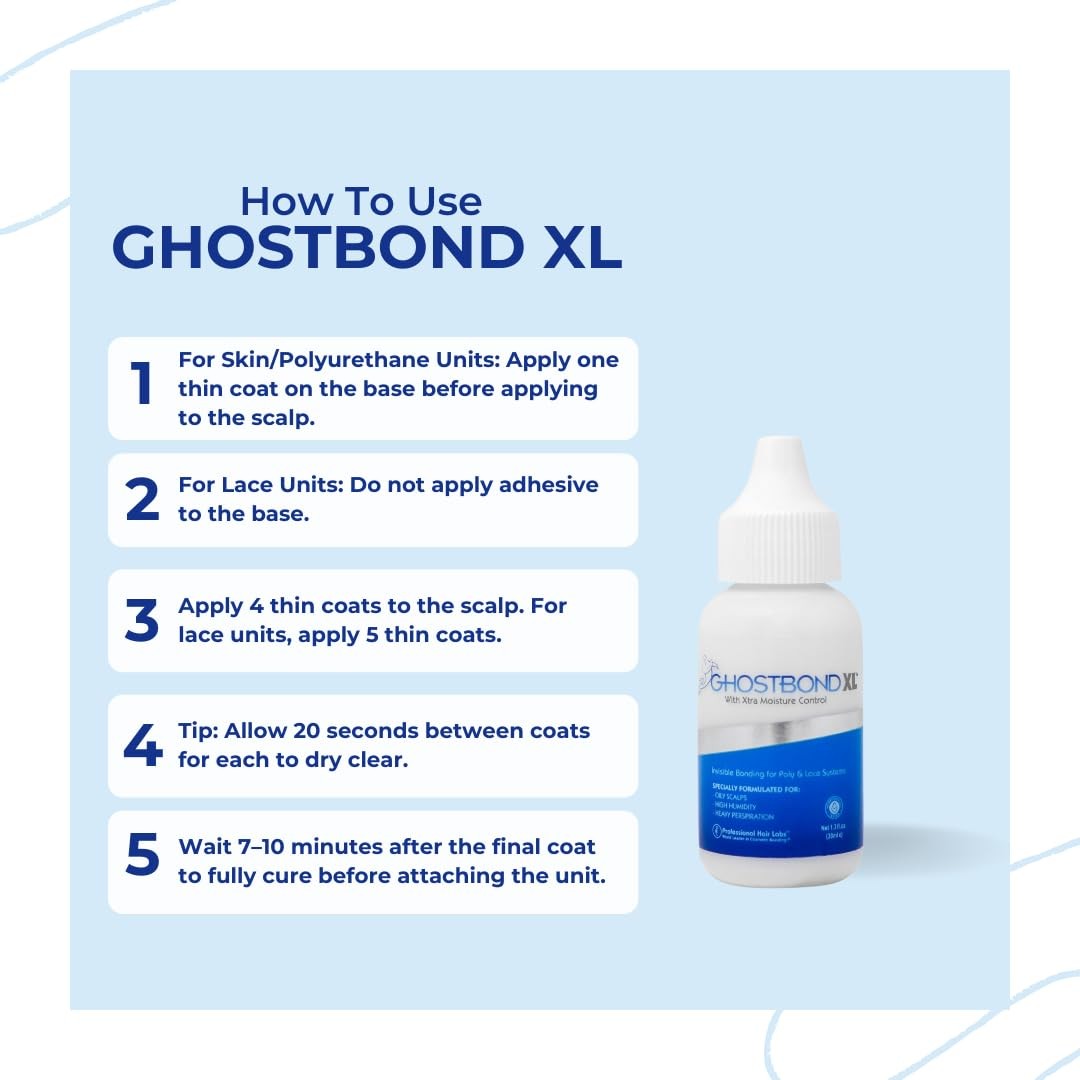 Ghostbond Xl Hair Replacement Adhesive 13 Oz Invisible Wig Bonding Glue Water