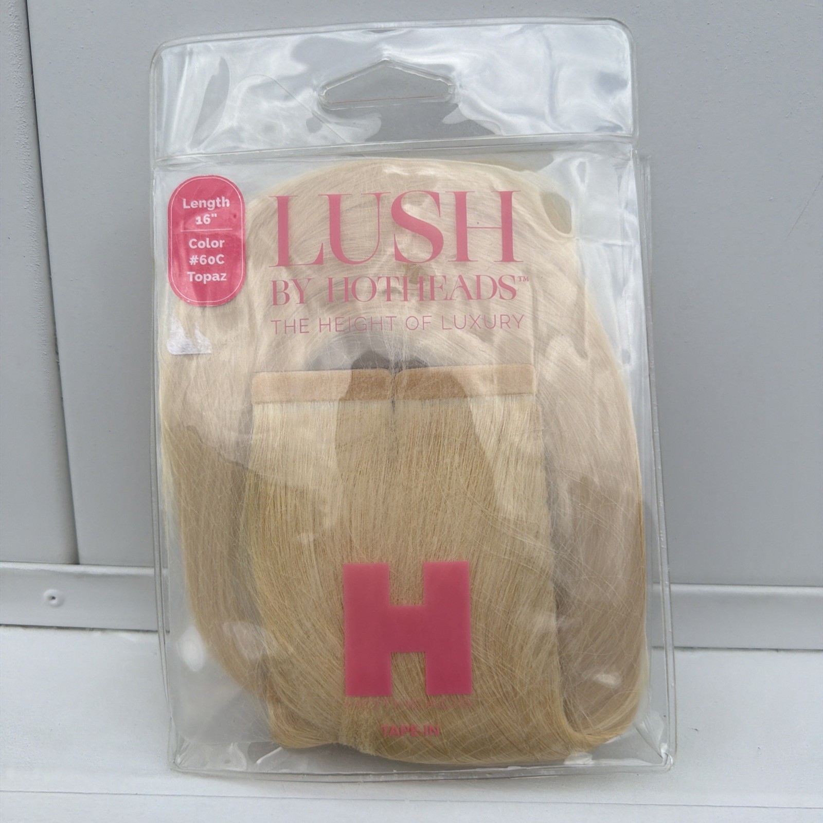 Hotheads Tape In Extensions LUSH Originals 16” 20 Pieces Topaz #60C Blonde NEW