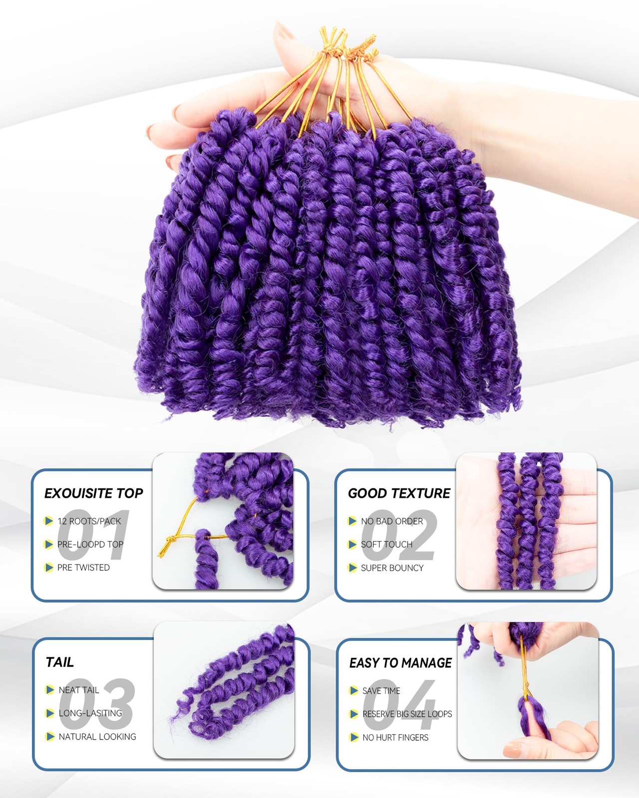 Miss Sula Short Passion Twist Crochet Hair For Black Women And Kidspre-Twisted