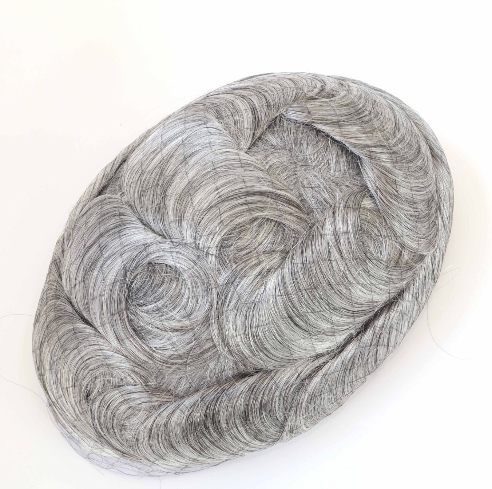 Natural Mens Toupee Hair Replacement System Super Thin Skin V Looped NG #1B80