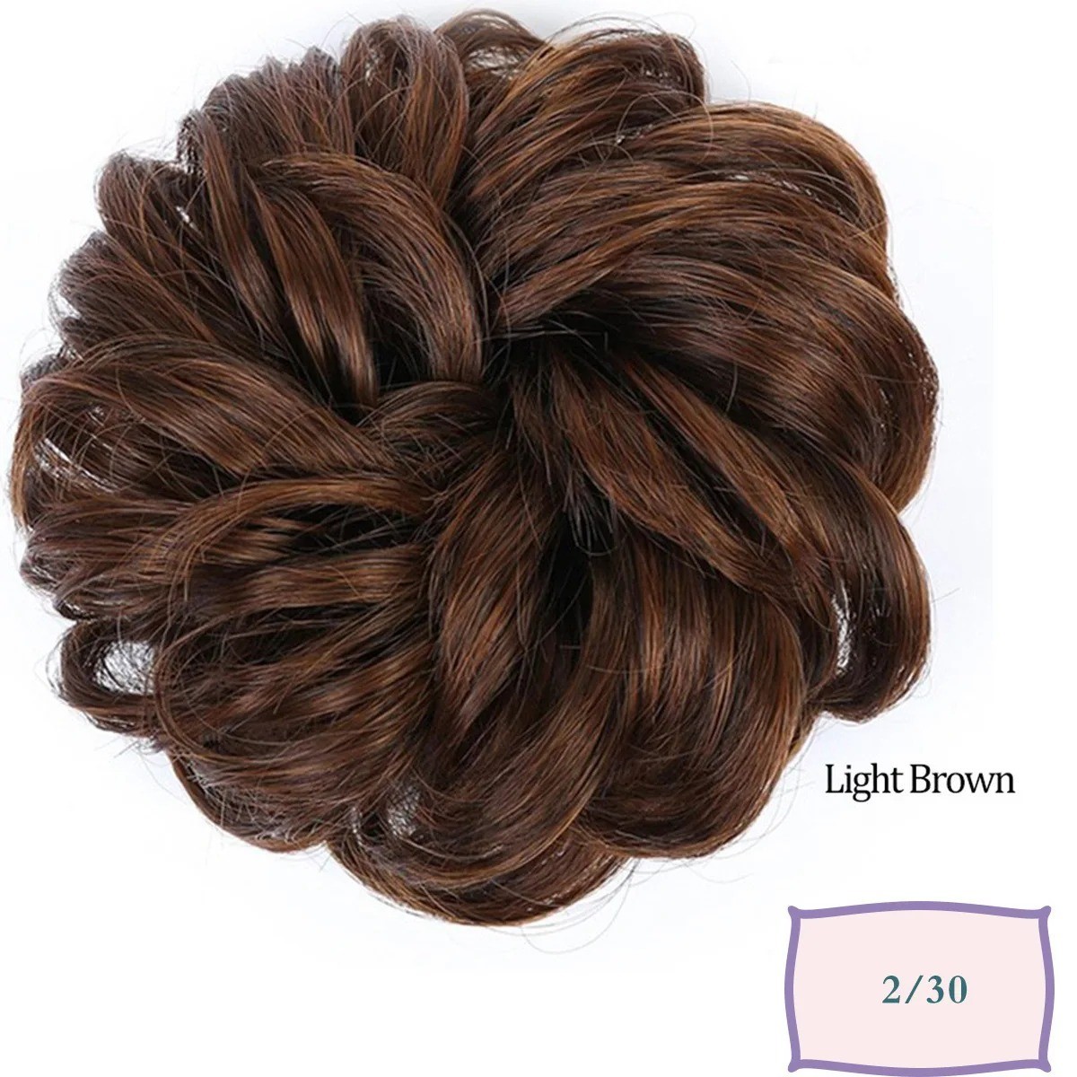 Natural Curly Messy Bun Hair Piece Scrunchie Updo Hair Extensions Real as