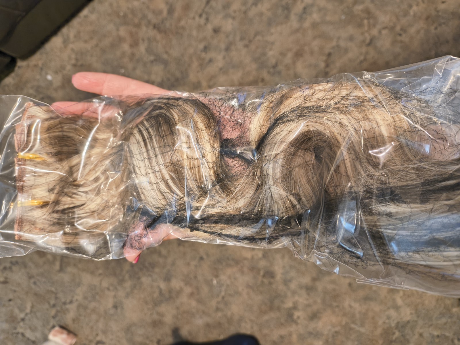 Clip-In Human Hair Extension Wavy Highlight Heat Resistant 24 in 65 g C66