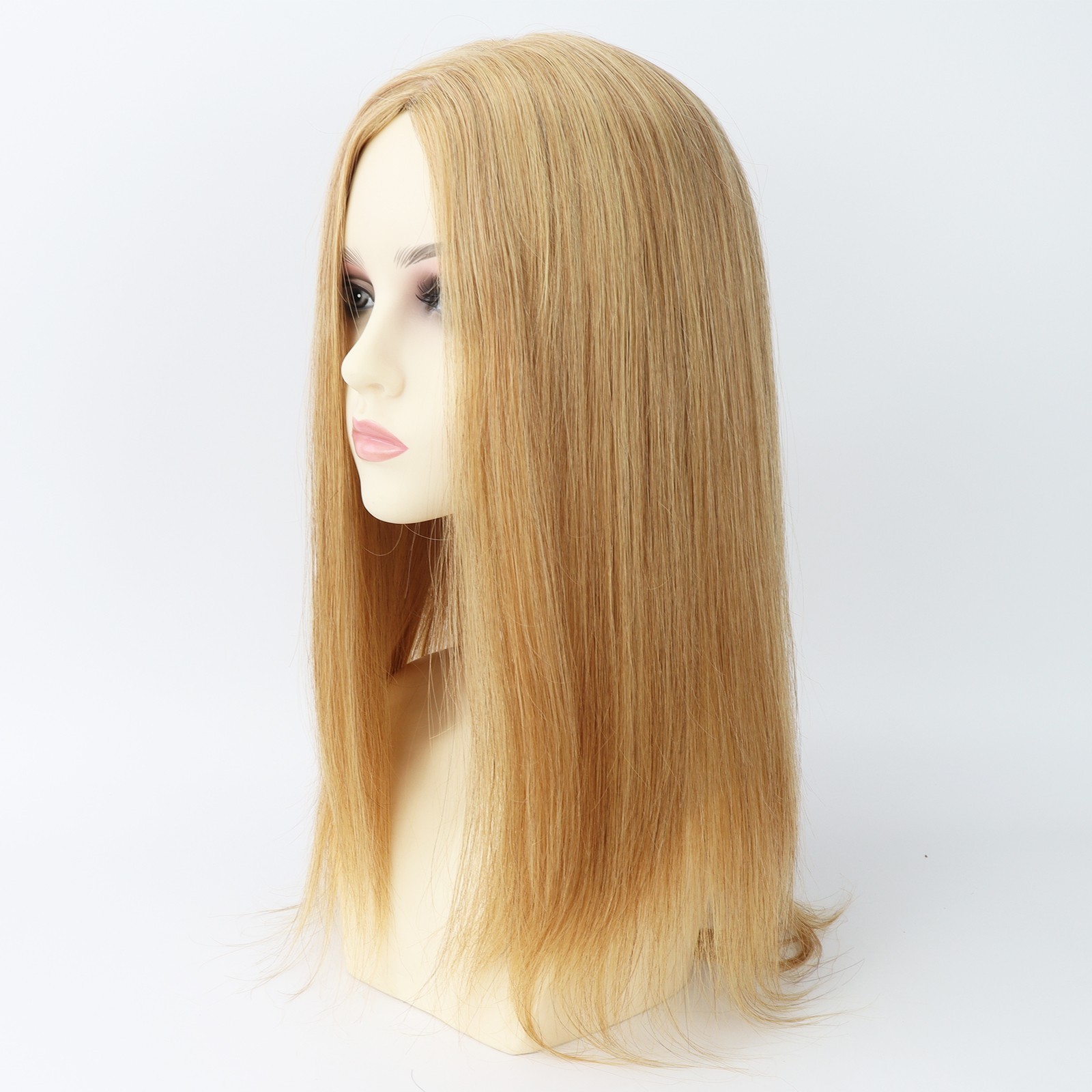 6x6inch Silk Top with PU Around Wig Real Human Hair with Elastic Net Medical Wig