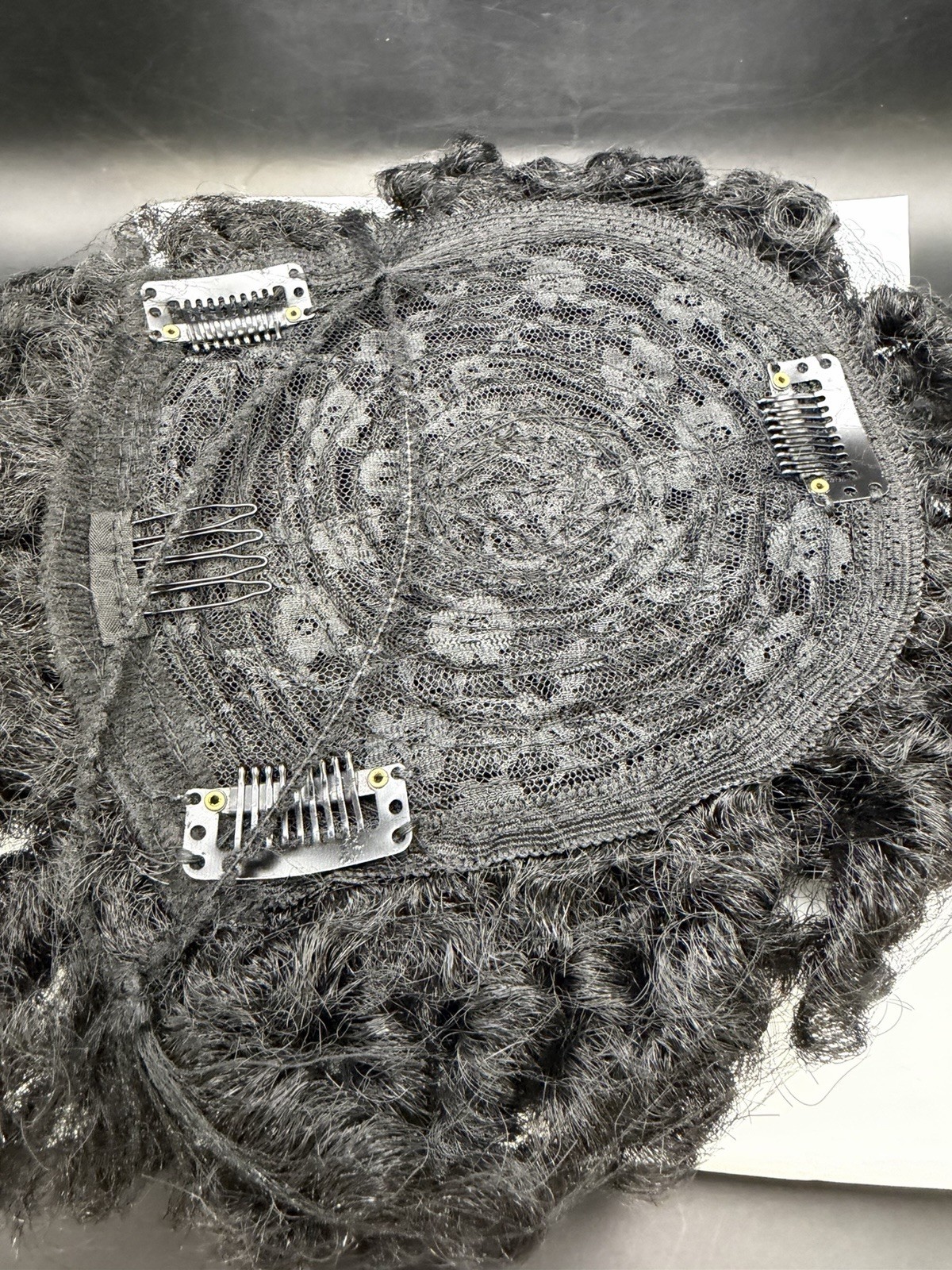 Synthetic Black Clip-In Curly Hair Topper – 🔥NEW🔥 in Sealed Bag