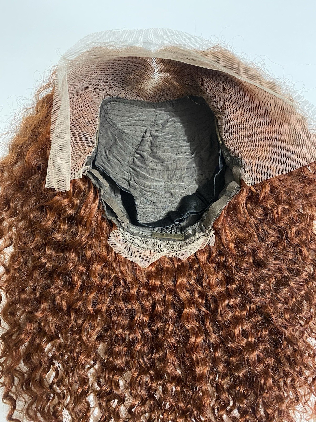 Glueless Reddish Brown Curly 13×4 HD Lace Front Human Hair Wig 20″ Deep Wave