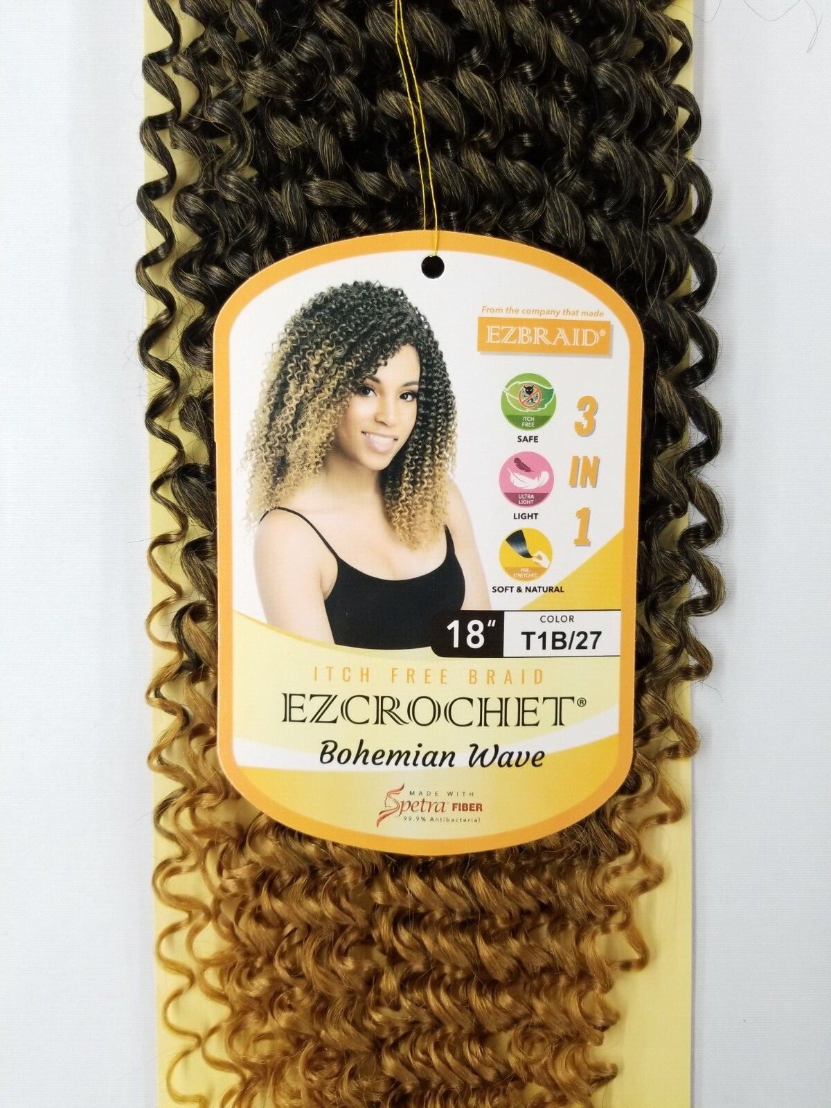 I&I Hair Innocence EZCROCHET Bohemian Wave Crochet Braiding Hair Spectra 18″