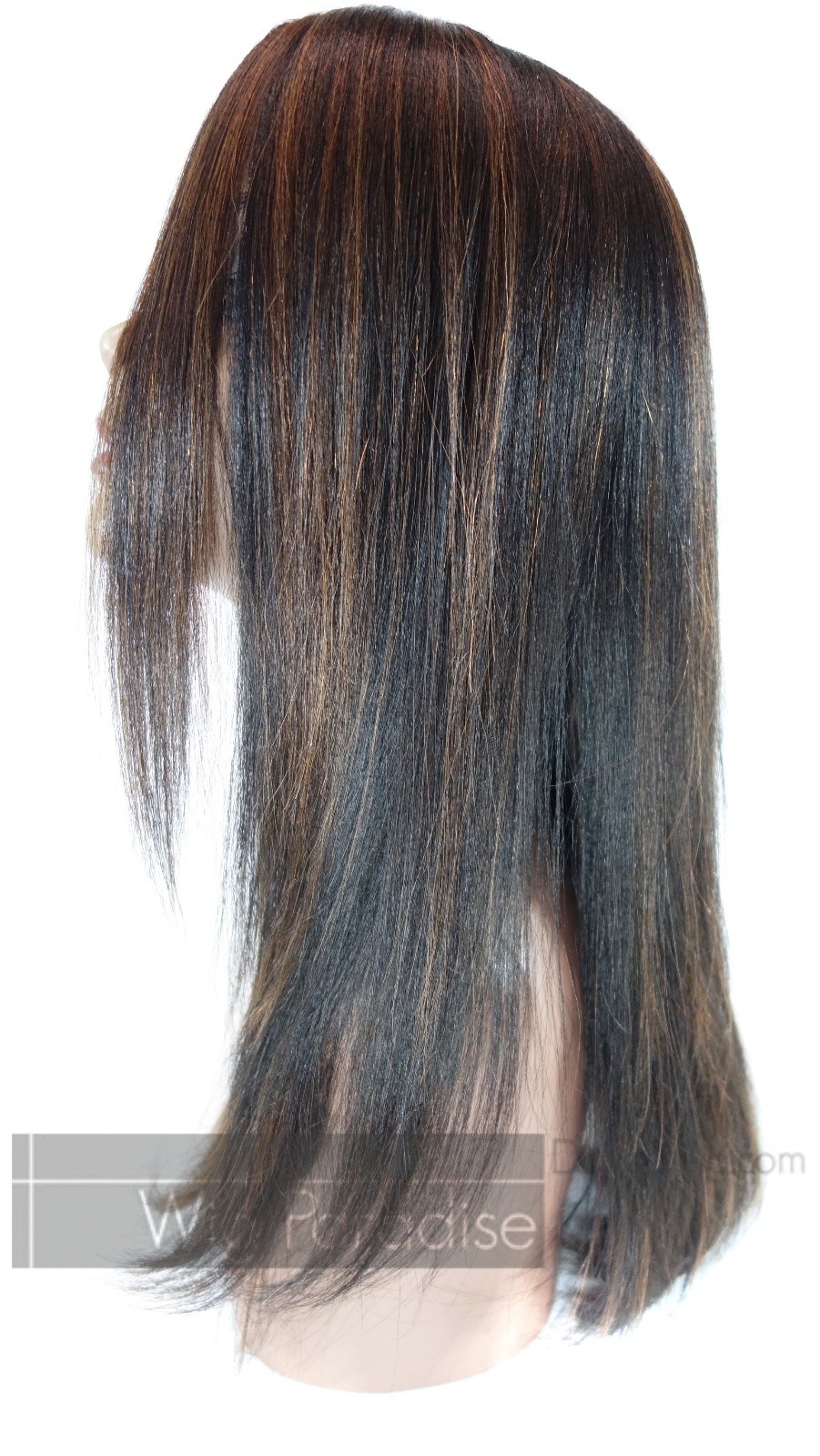 SALE Straight Silhouette 100% Pure Human Hair Tangle Free 3/4 Diamond Wig