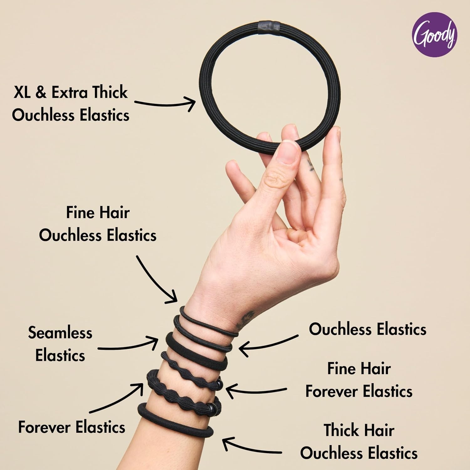 Ouchless Hair Elastics – No Pull, No Breakage, Tangle-Free Hold for Thick, Curly