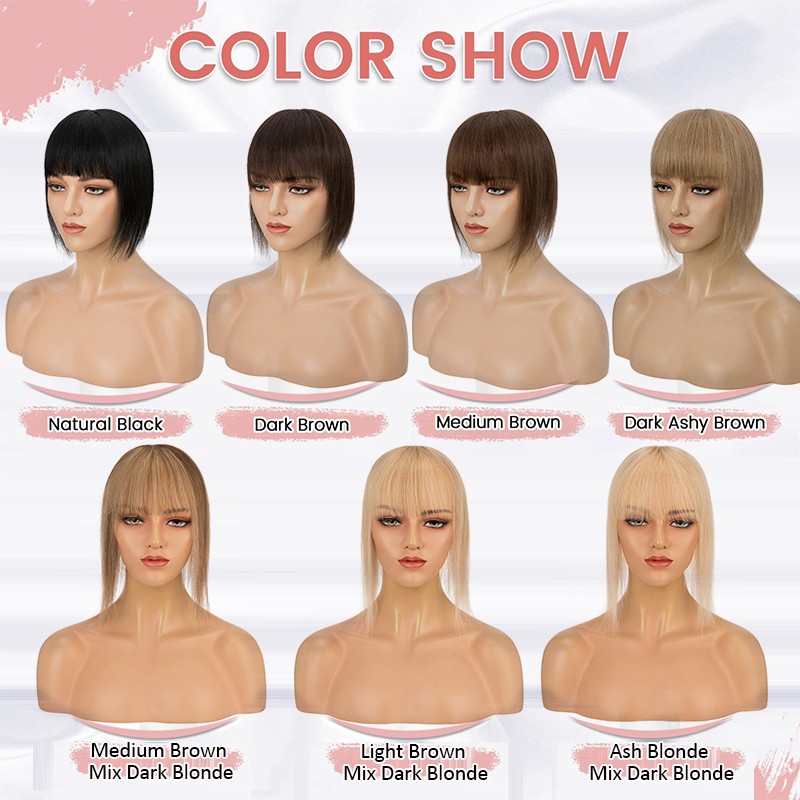 100% Remy Human Hair Women’s Topper Clip In Hairpiece Lace Base Hand tied Toupee