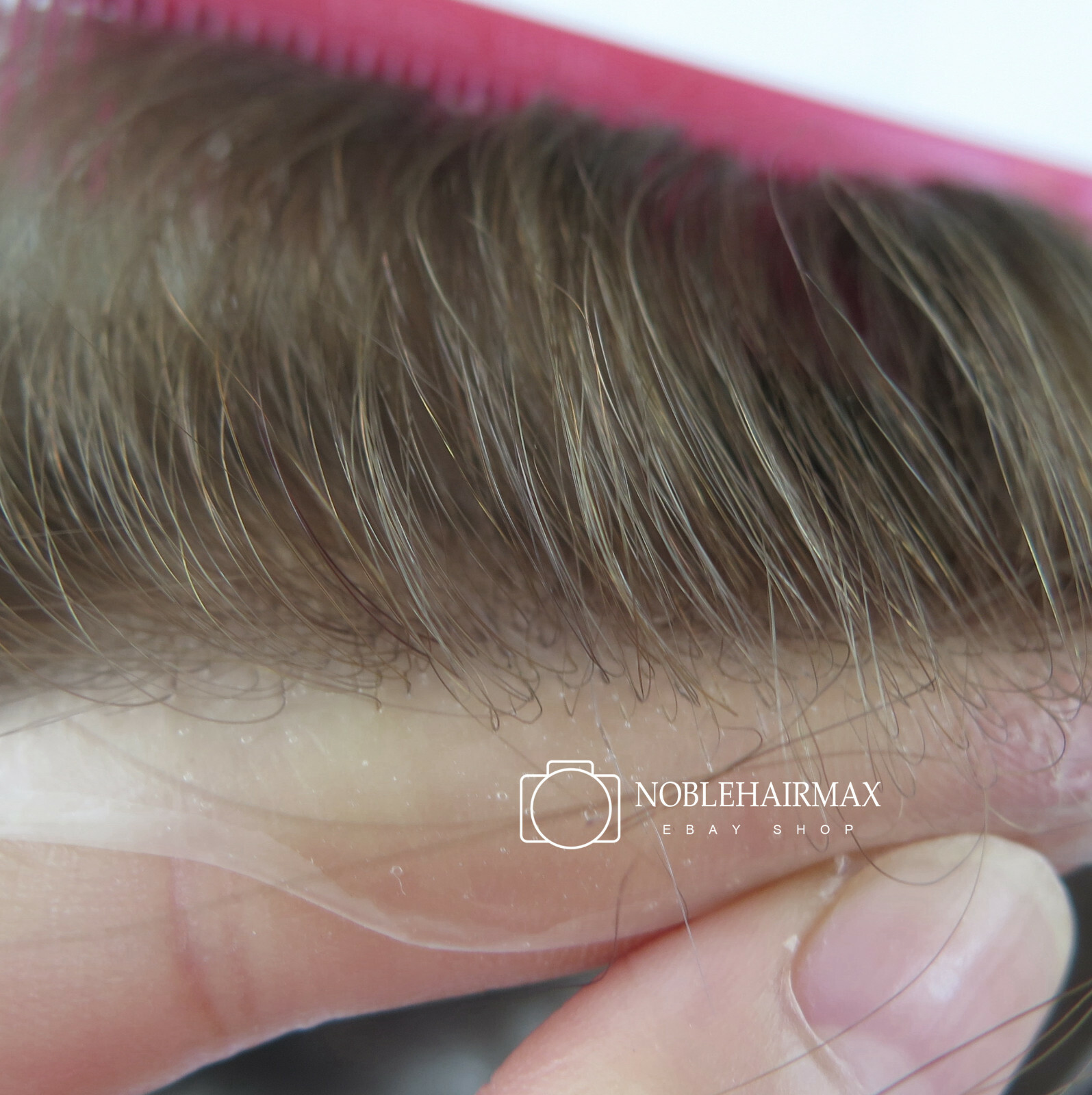 Dark Blonde Toupee Natural Mens Hair Replacement System Super Thin Skin Hair #17