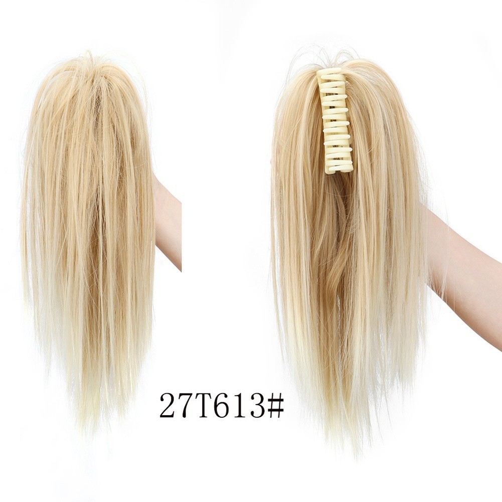 Synthetic Hair Ponytail Extensions Half Up Waterfall 35cm High Temperature Wire