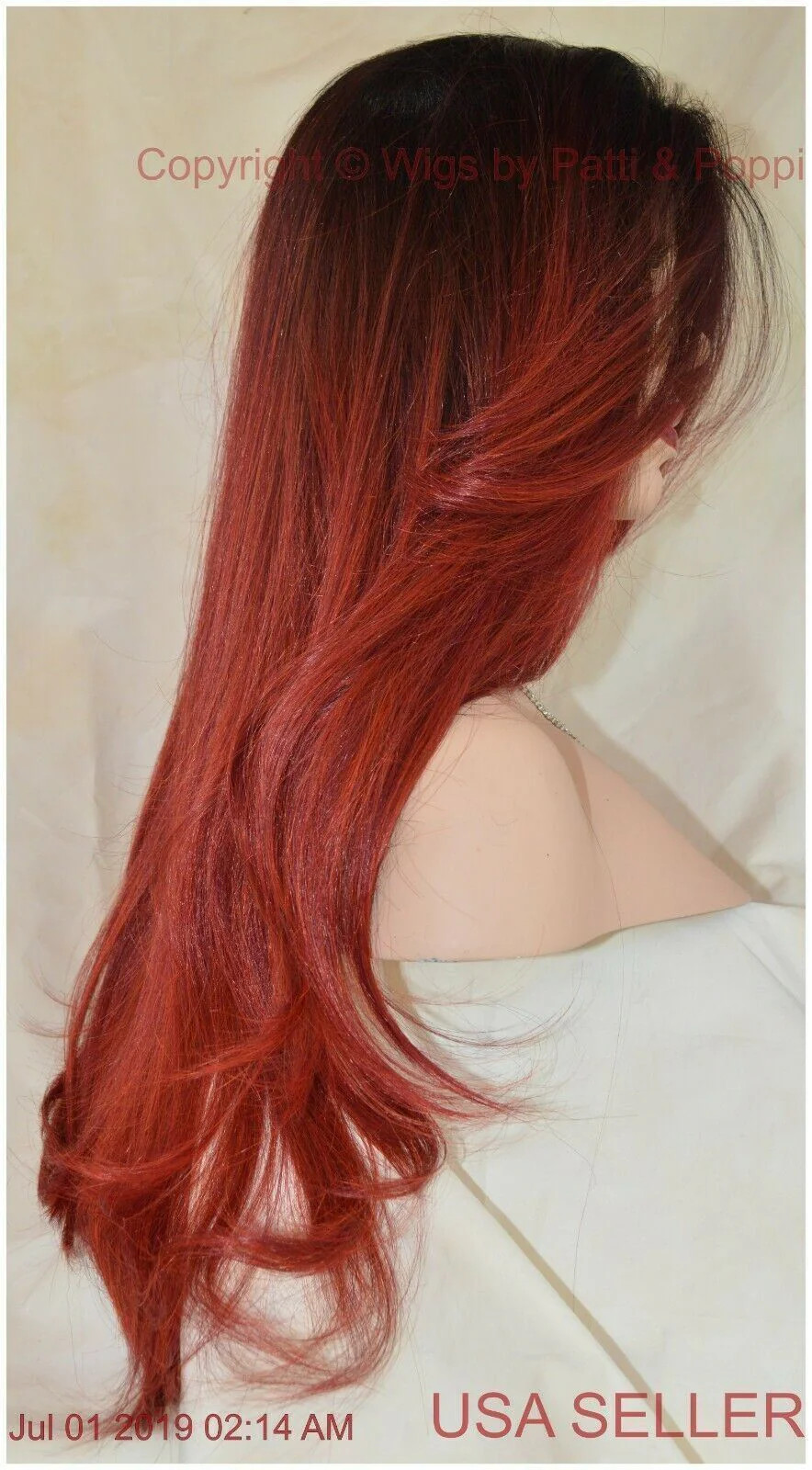 Swiss Lace Front Wig 4X4 Silk Top Handtied Heat Safe TT4.BG Long Thick 1372