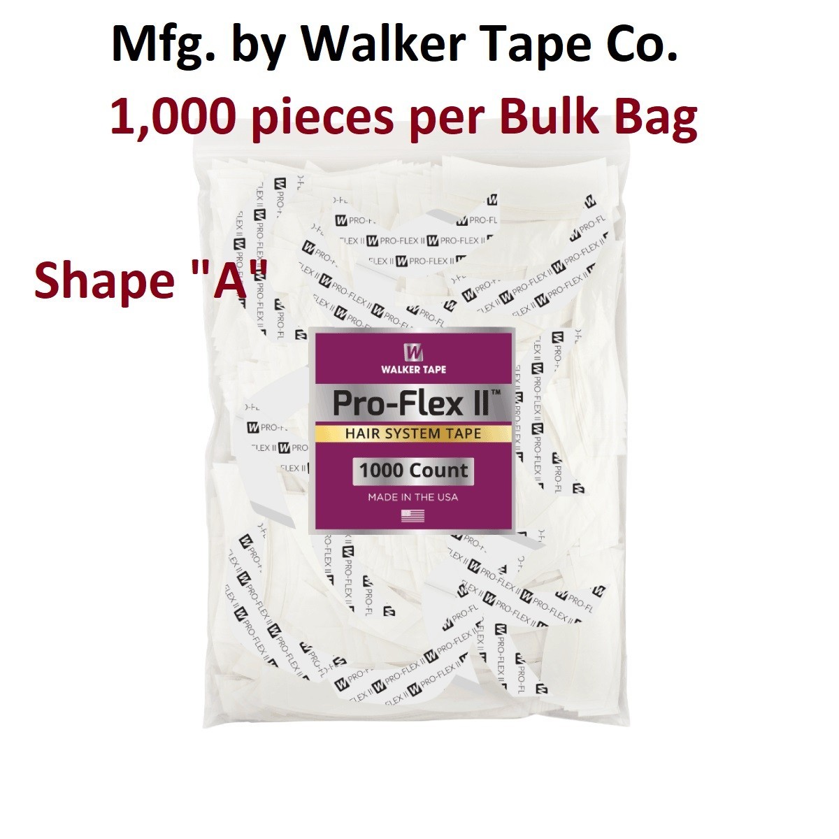Pro-Flex II – A shape Contour, 1,000 pc/Bag Walker Tape Co