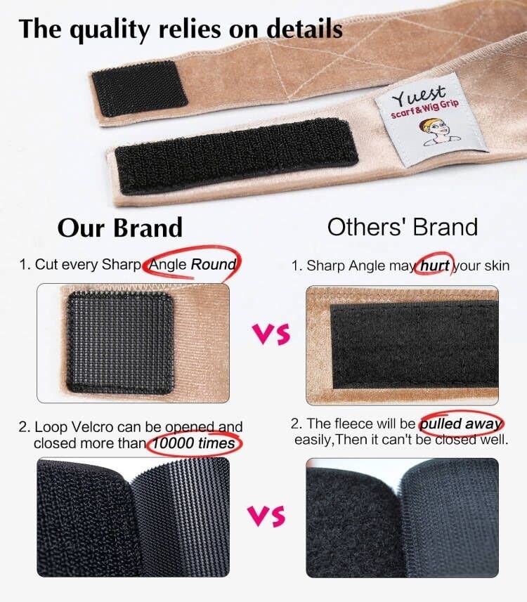 2 Pack Velvet Wig Grip Bands – Adjustable, No Slip Safety & Comfort Guaranteed