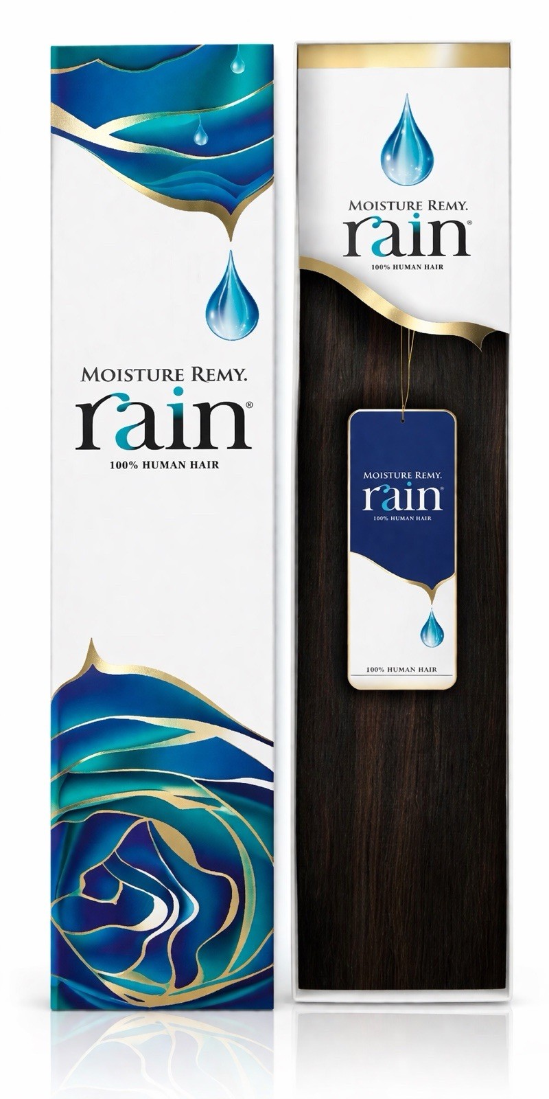 Rain Moisture Remy 100% Human Hair Straight Weaving Extensions 10S” – Color 1B