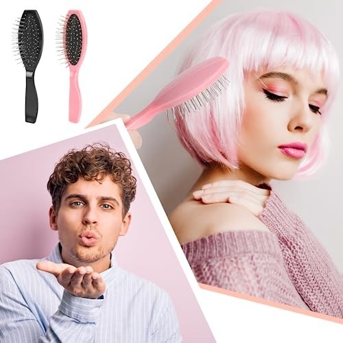 2 Pack Stainless Steel Wig Wire Brush & Combs for Wigs, Extensions, Hair Care