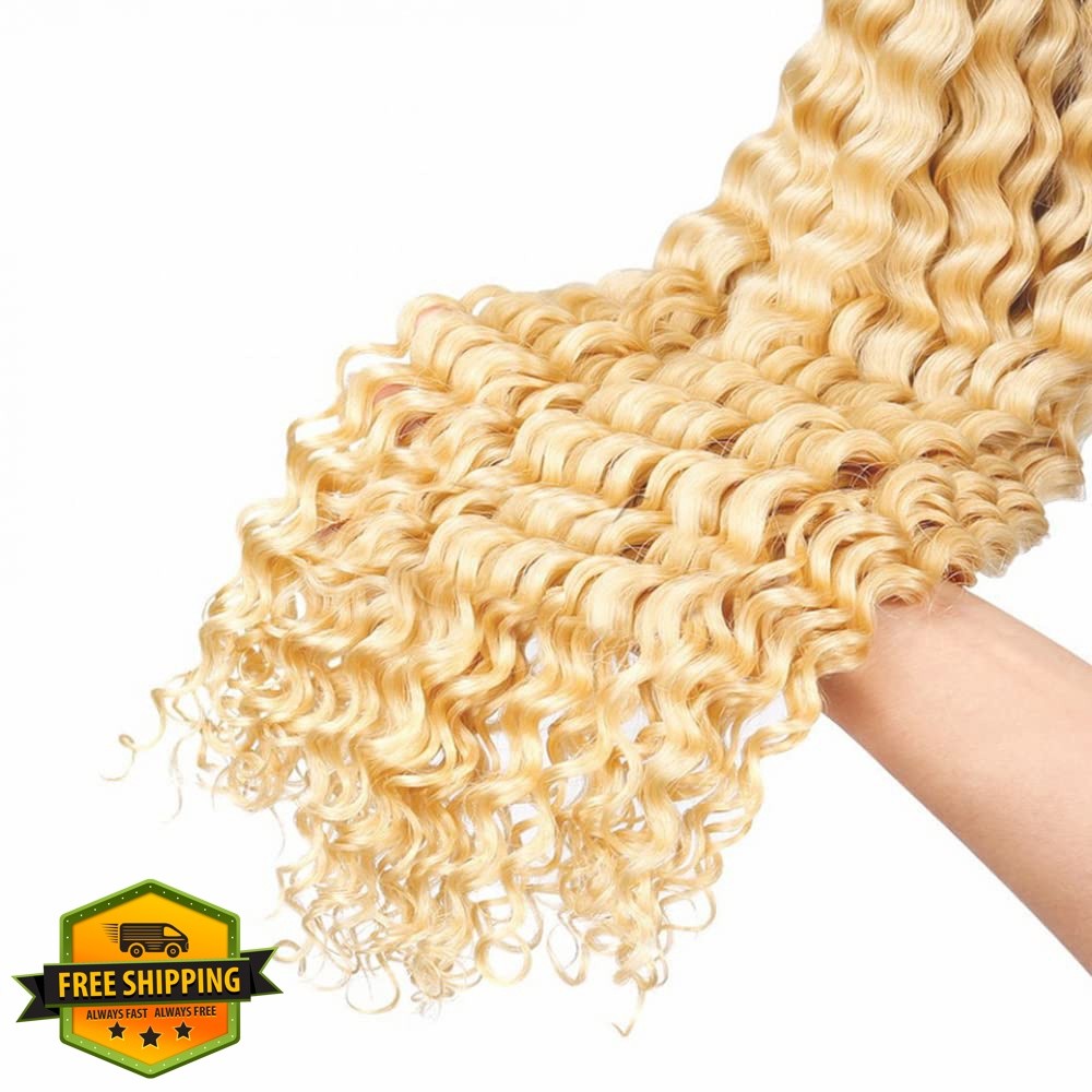 FuivJuix 18 Inch #613 Blonde Deep Wave Hair