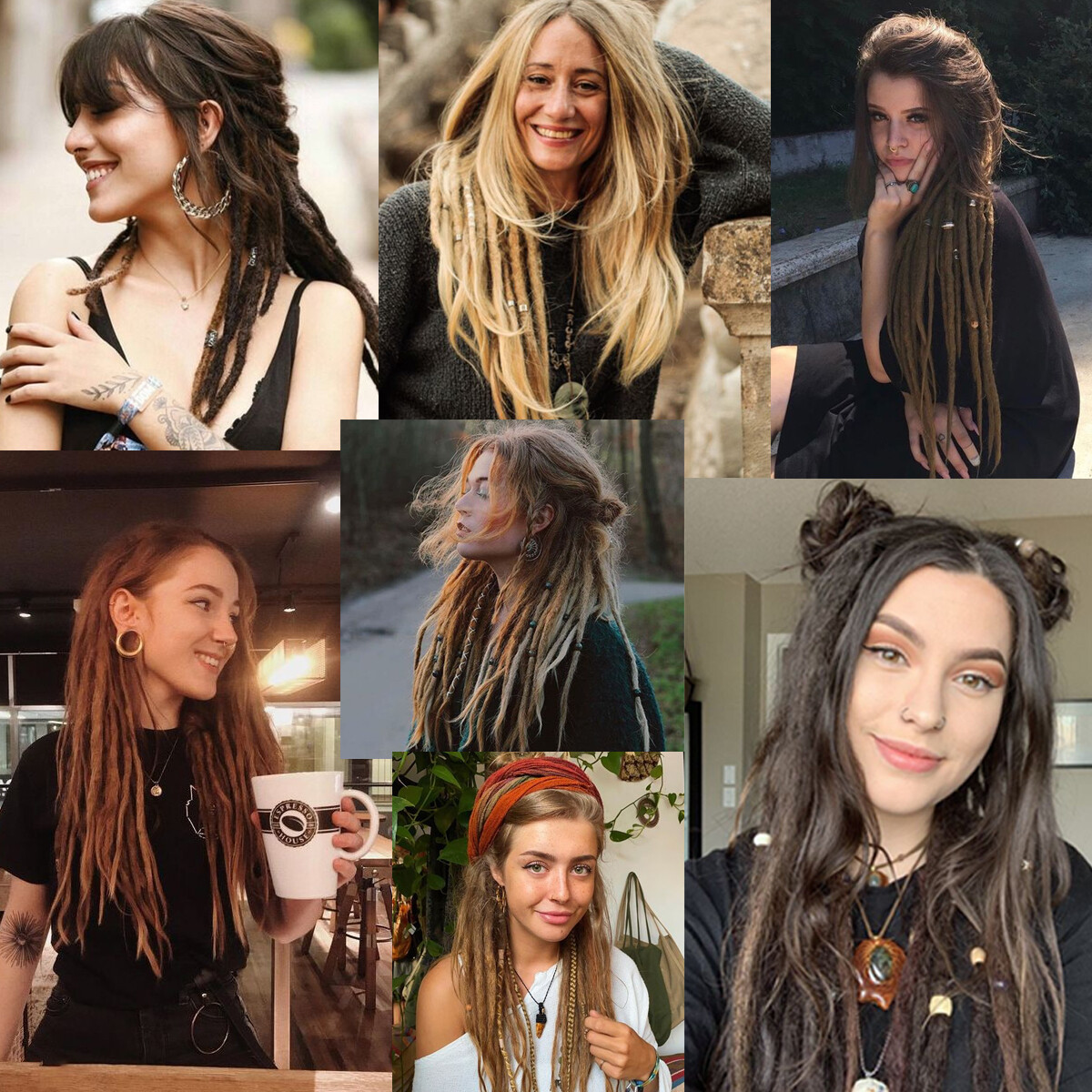 20Inch Clip in 4 Dreadlock Extension Synthetic Clip In Braid Dreads Hip Hop Locs
