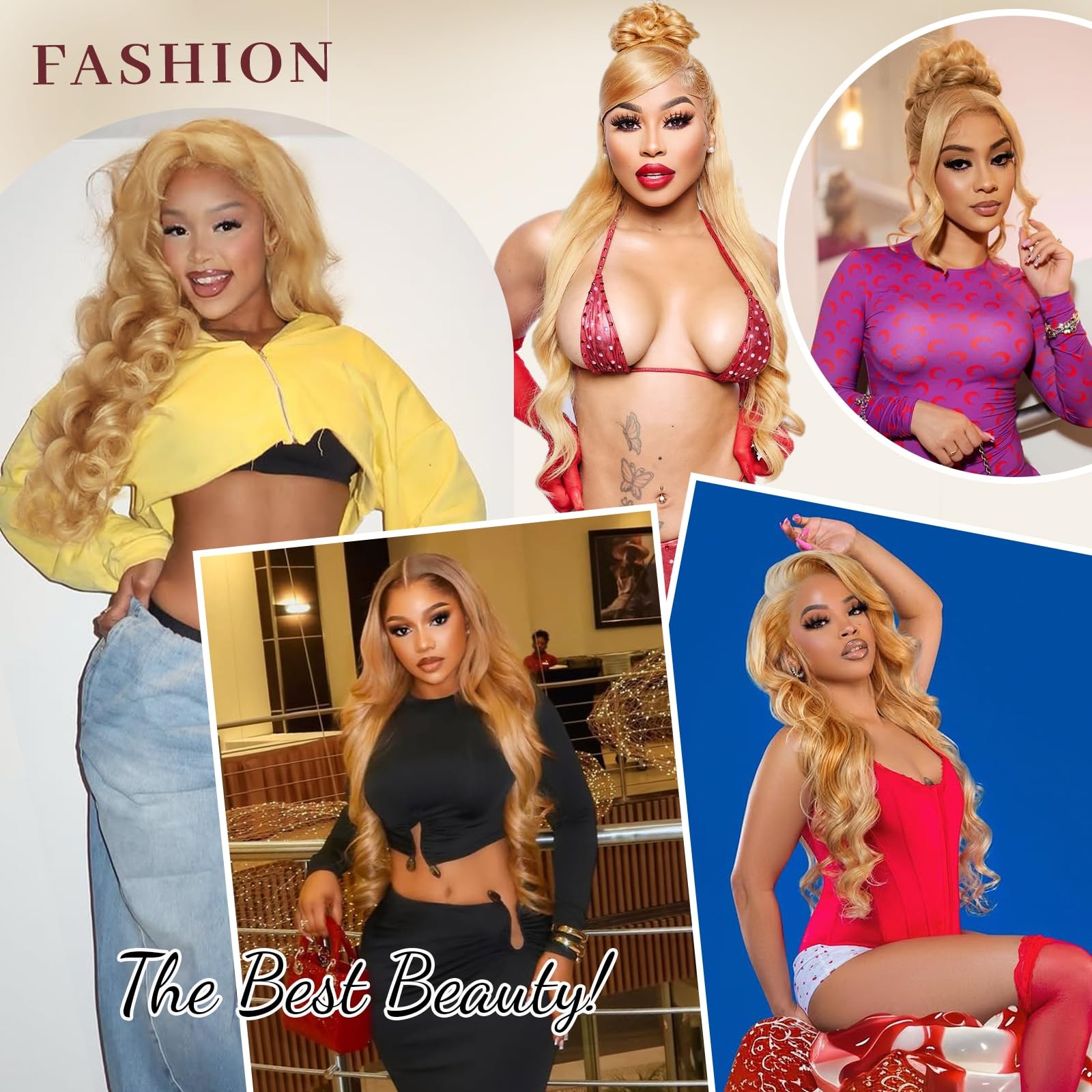 Migura Honey Blonde Wig Human Hair 200 Density 13X4 Hd Lace Frontal Wigs Human