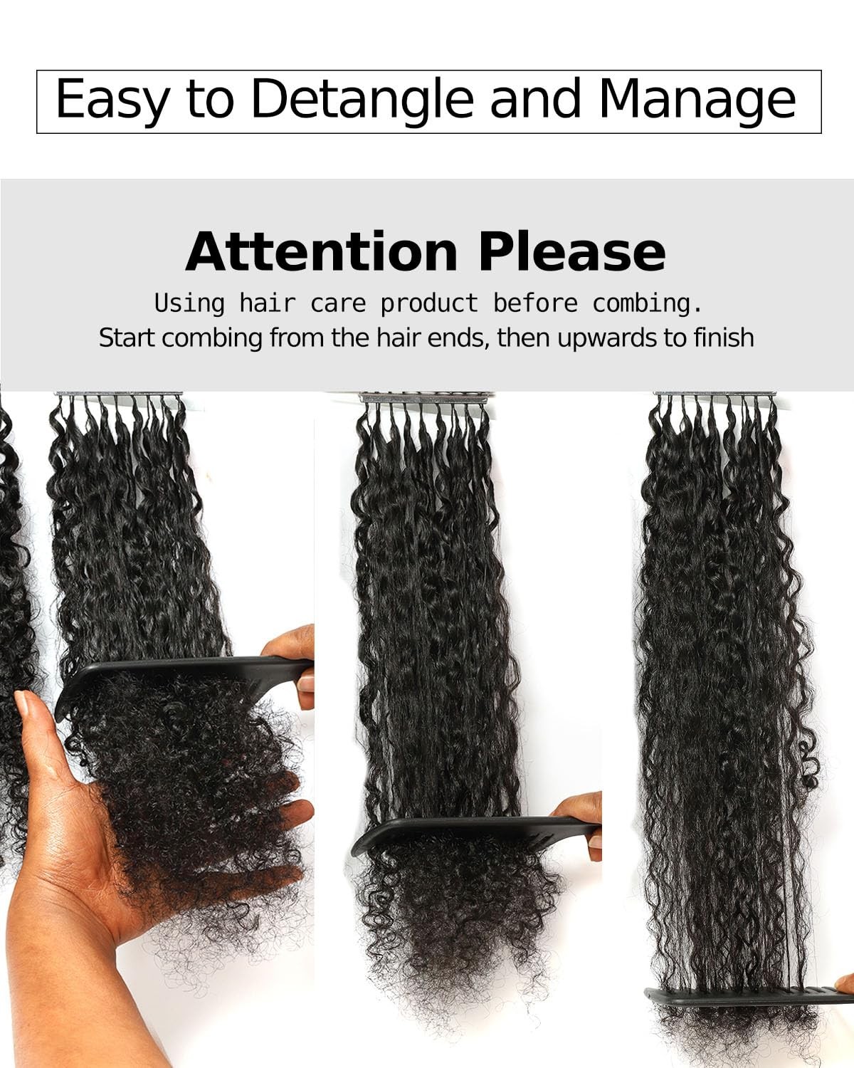 Human Crochet Hair Burmese Curly 40g, Pre-Separated Knotless Crochet Human Ha…