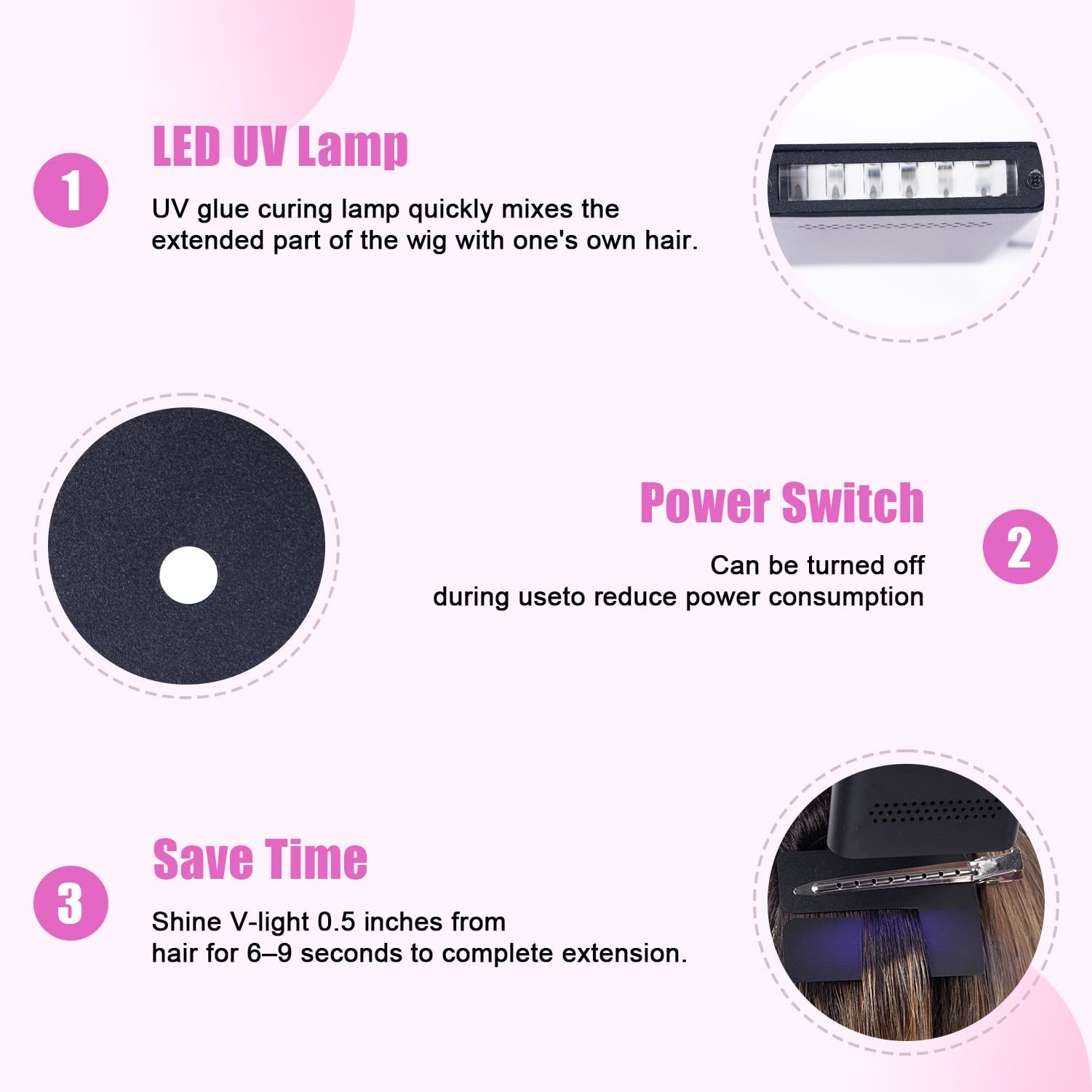 V Light Hair Extensions Kit – Complete Set with Machine, Glue & Remover