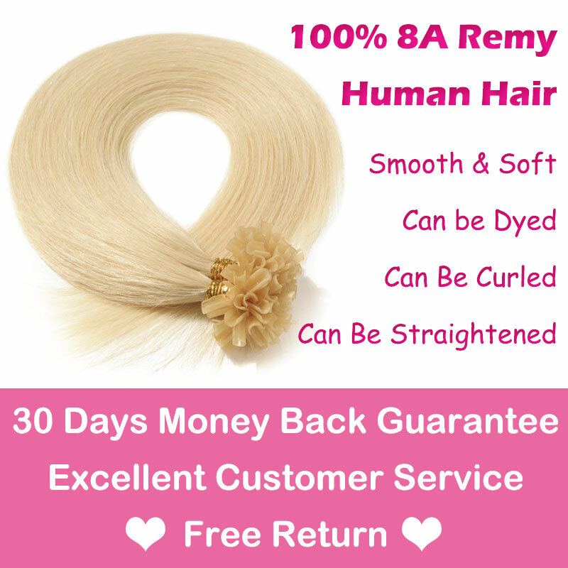 Nail U Tip Pre Bonded Real Remy Human Hair Extension Keratin Glue 150G Full Head