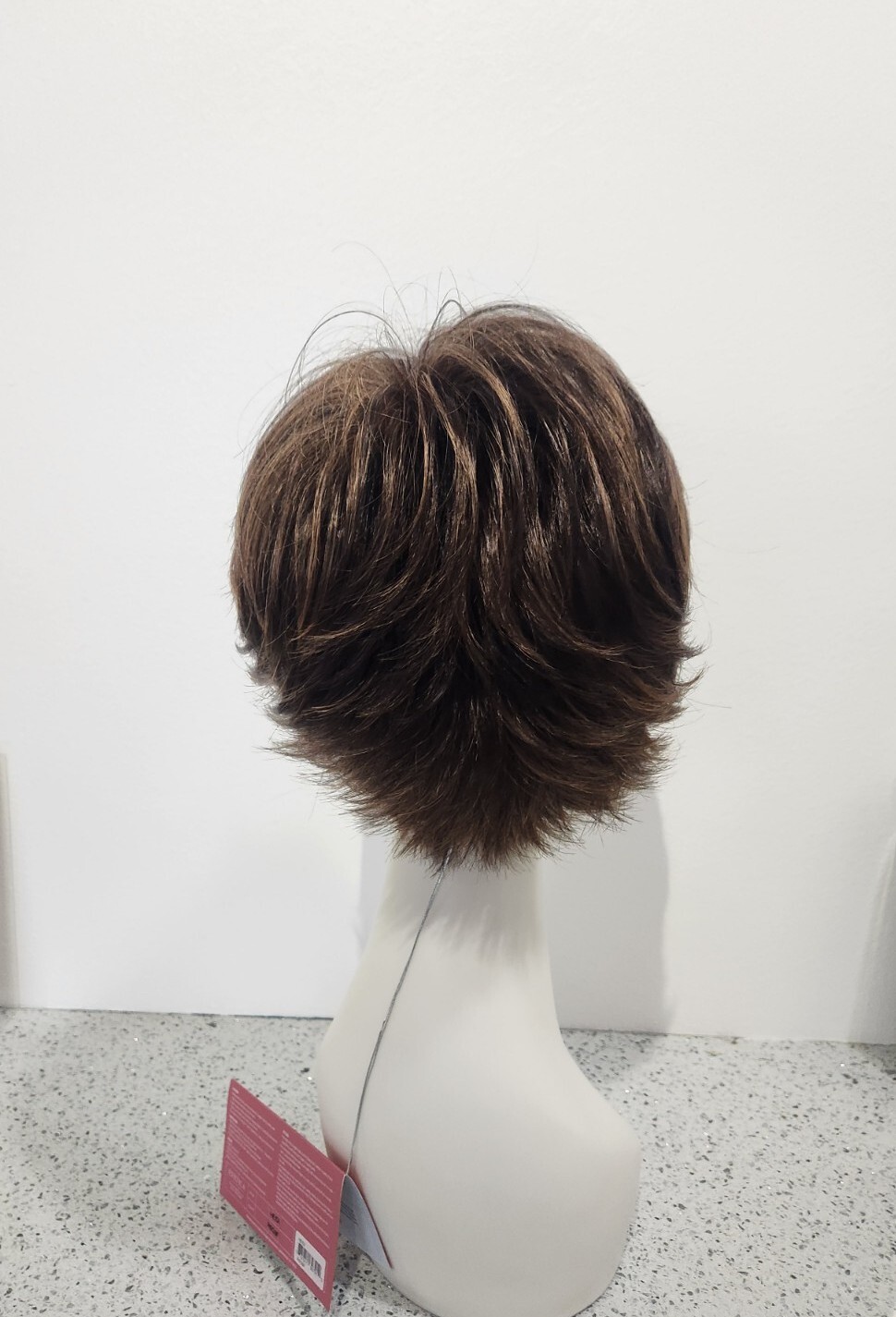 Heidi by ESTETICA Designs Short Layered Wig R6/28F Chestnut Brown w/ Red Frost