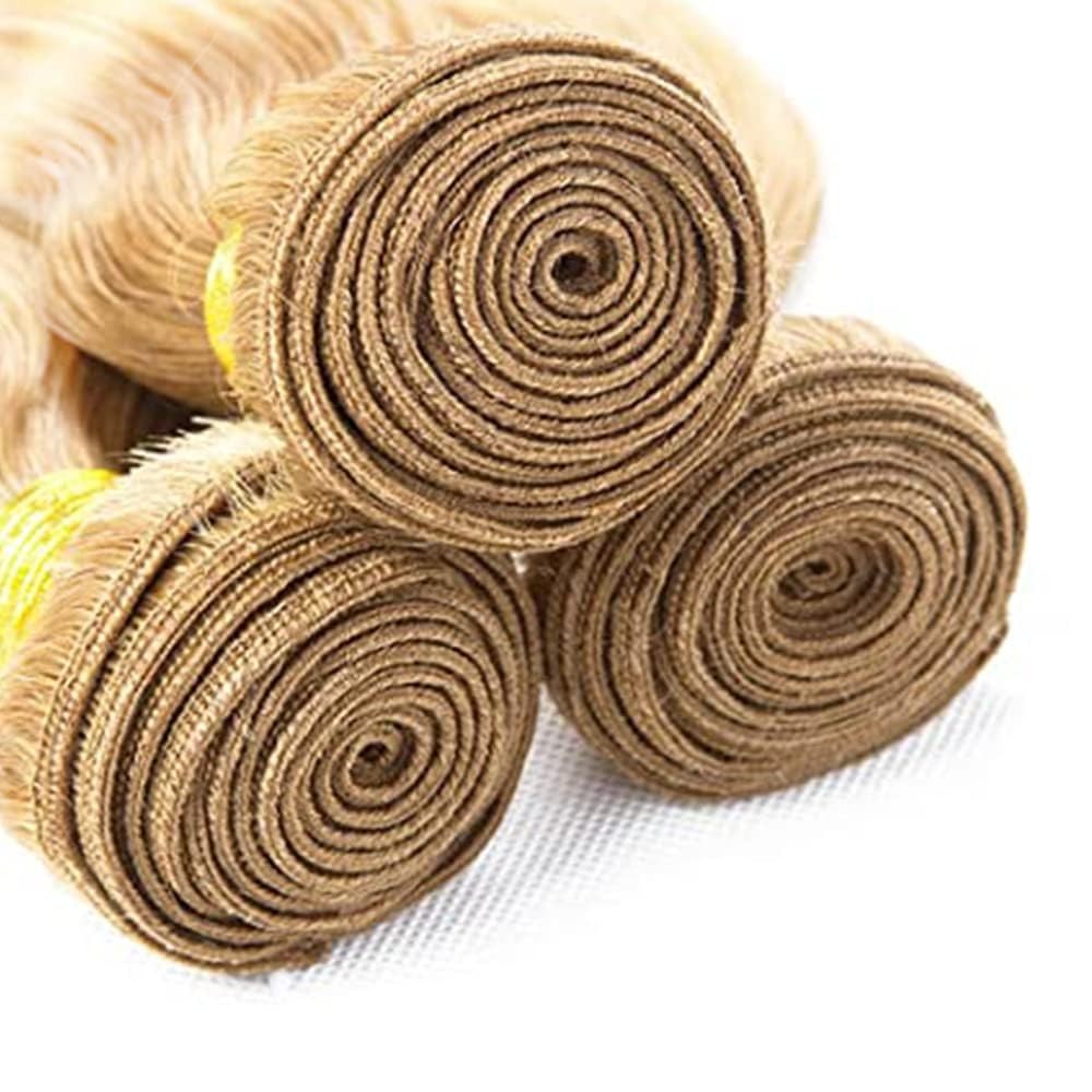 Giginger Bundles Human Hair 300G P27/613 Blonde Straight Human Hair Bundles 22