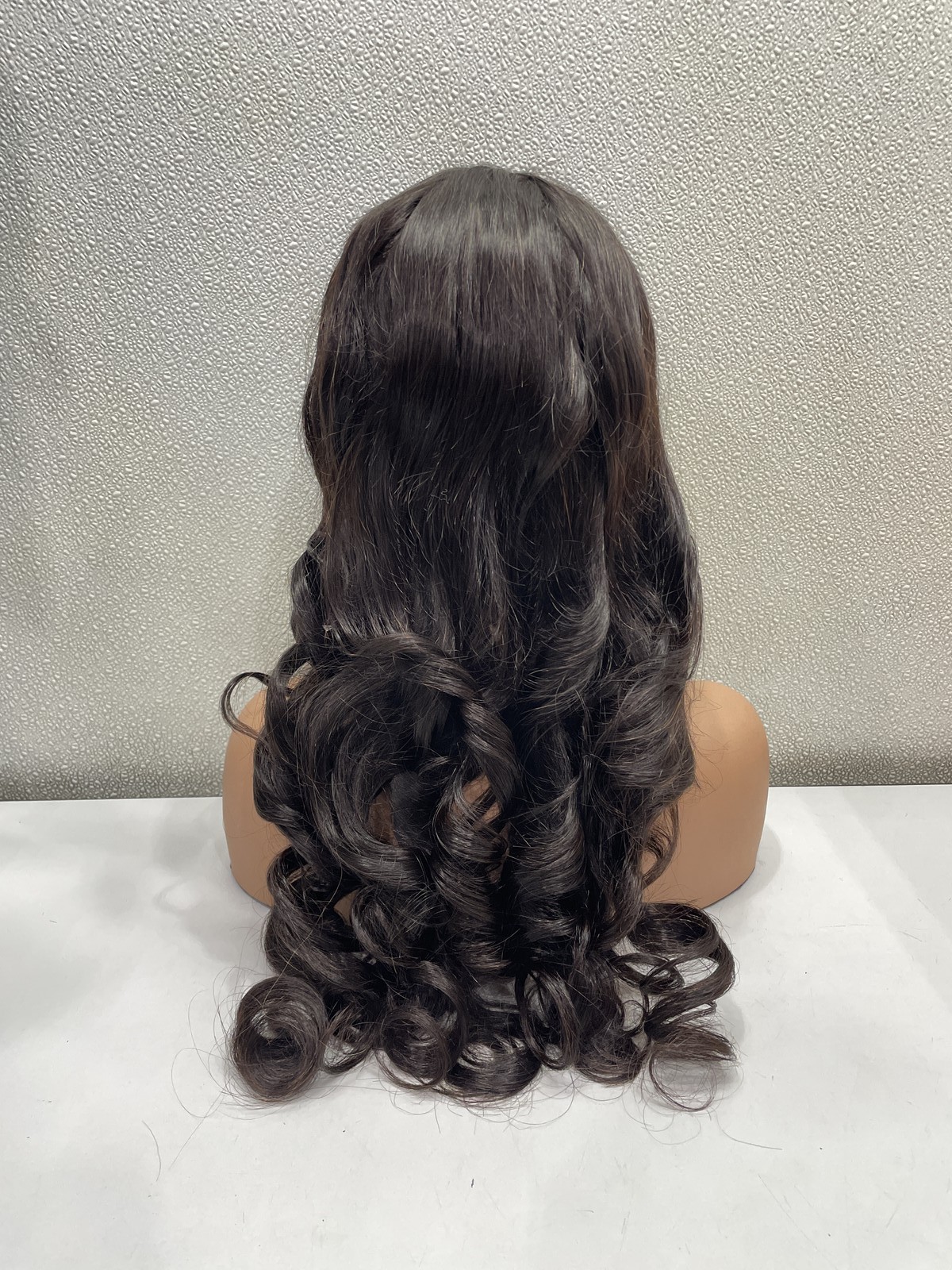 Geeta Hair Natural Black Human Hair Lace Front Long Wig 26″