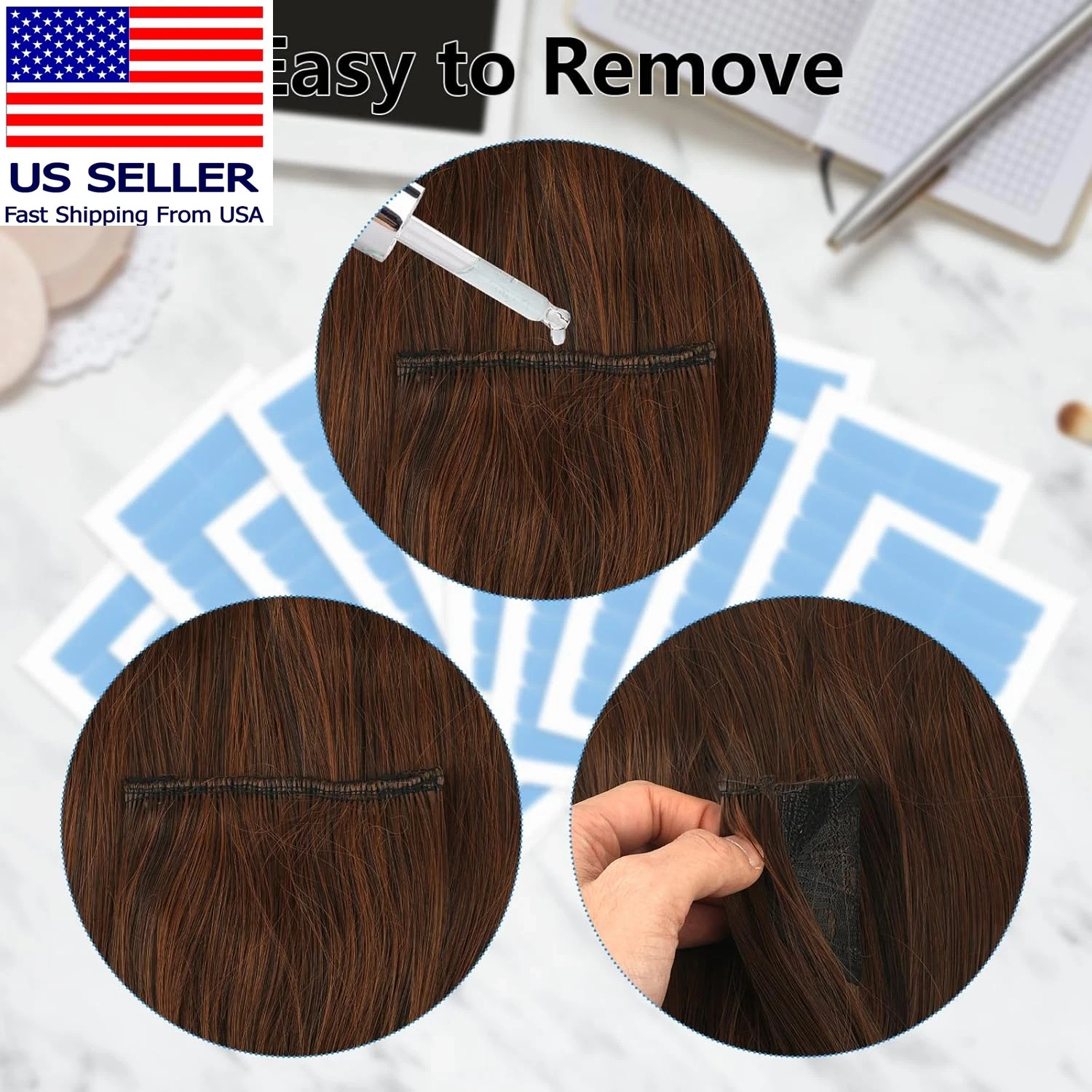 Hair Extension Tape, 120Pcs Tape Replacement, Double Sided Strong Hair Extension