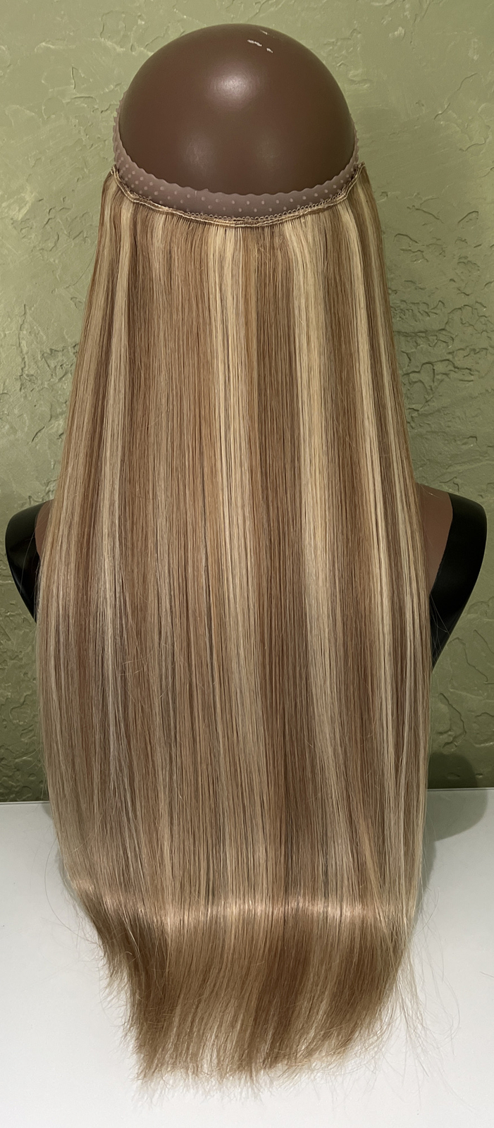 Flip in Human Hair Extensions with Invisible Wire 4 clips 20″ Highlighted Blonde