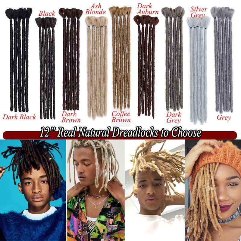 6″ 12″ Men’s Dreadlocks Crochet Braided Dreads Synthetic Hair Extensions Rough