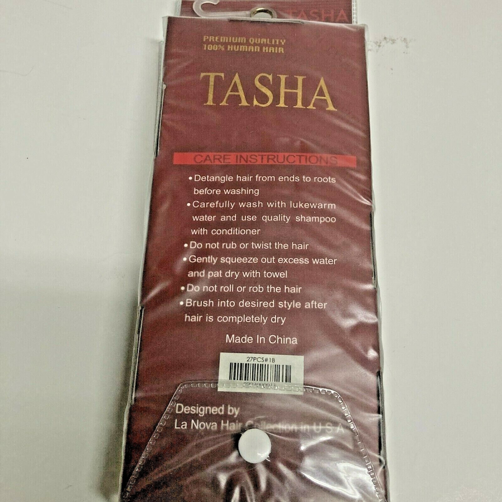 ONE PACK TASHA 27 PCS PREMIUM QUALITY 100% HUMAN HAIR COLOR #4 INCLUDE CLOSURE