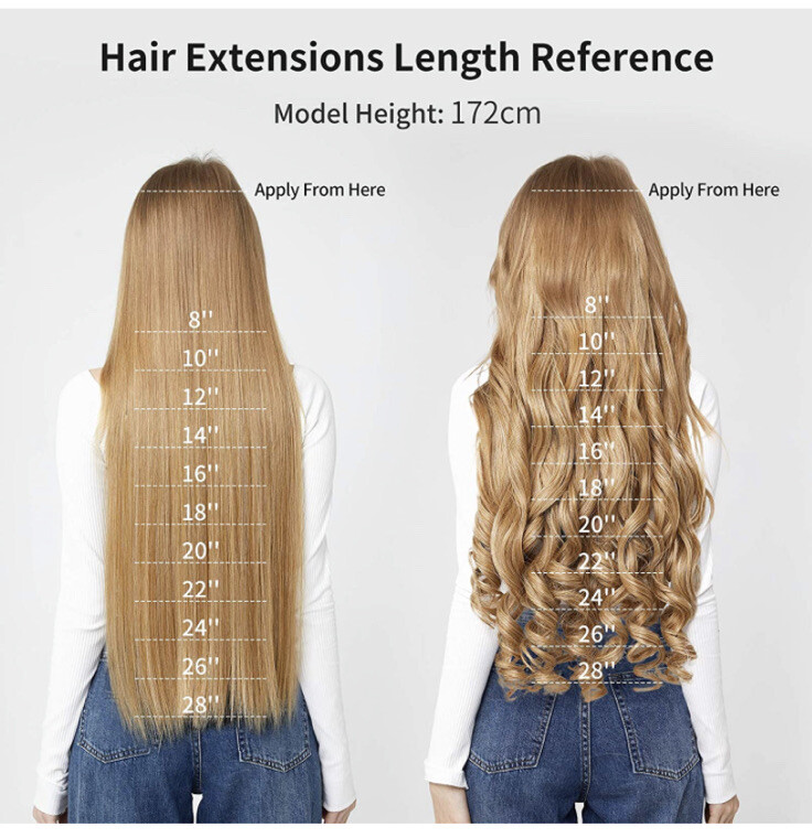 REECHO 18″ 1 Pk 3/4 Full Head Curly Wavy Clips in on Synthetic Hair Ext Brown